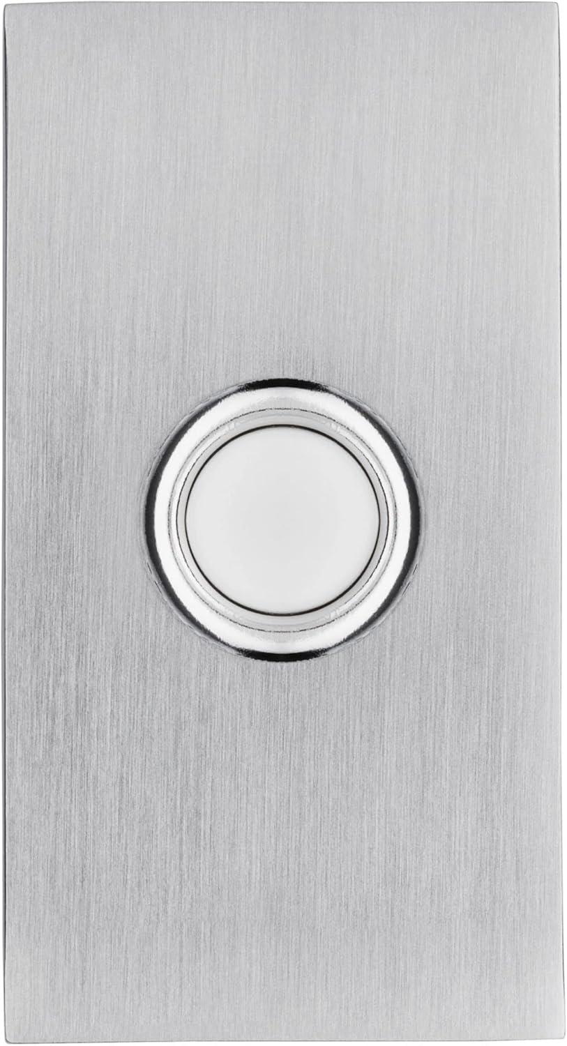 Satin Black Illuminated Rectangular Door Bell Button