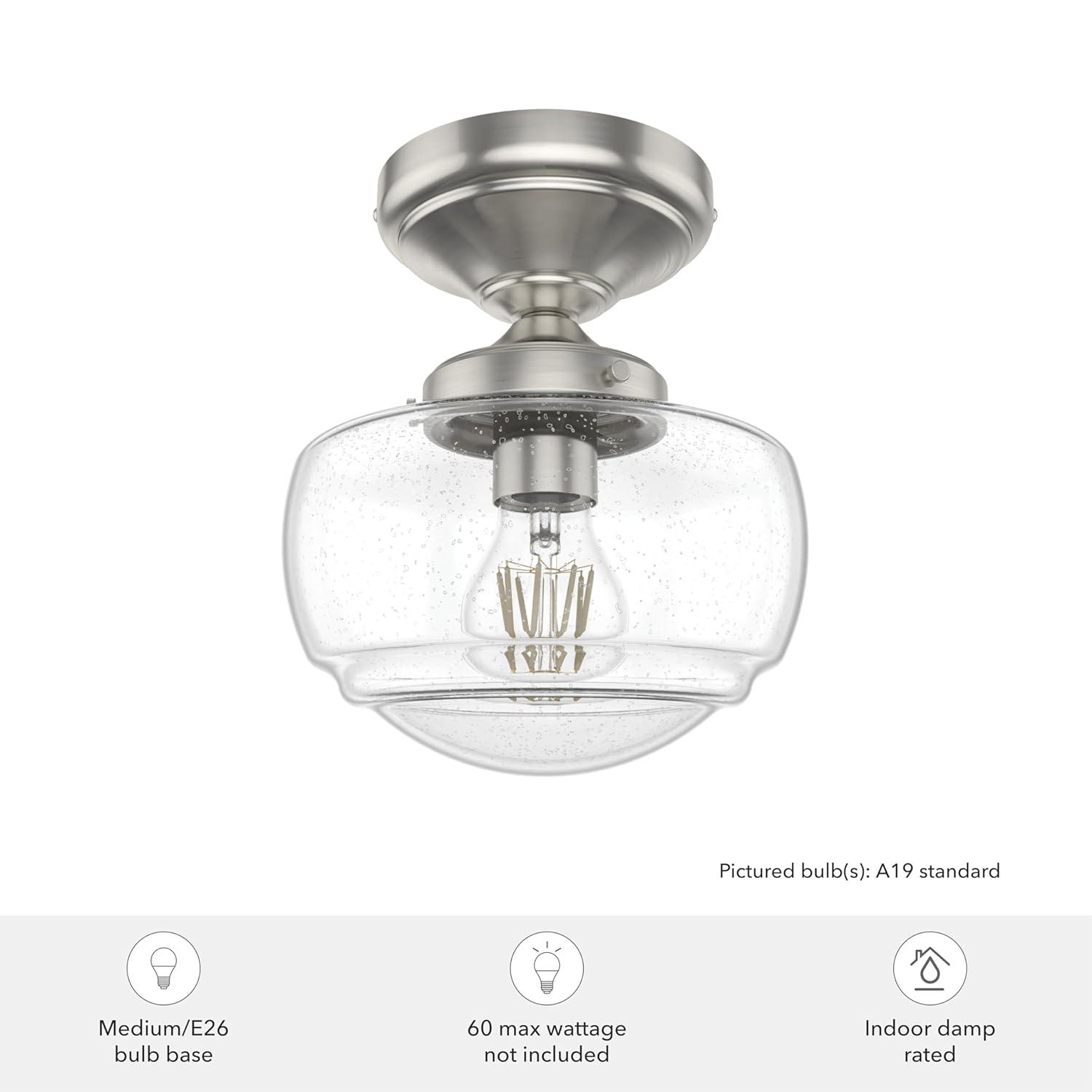 Hunter Fan Hunter Saddle Creek 1 Light Mini Flush Mount Ceiling Light Fixture
