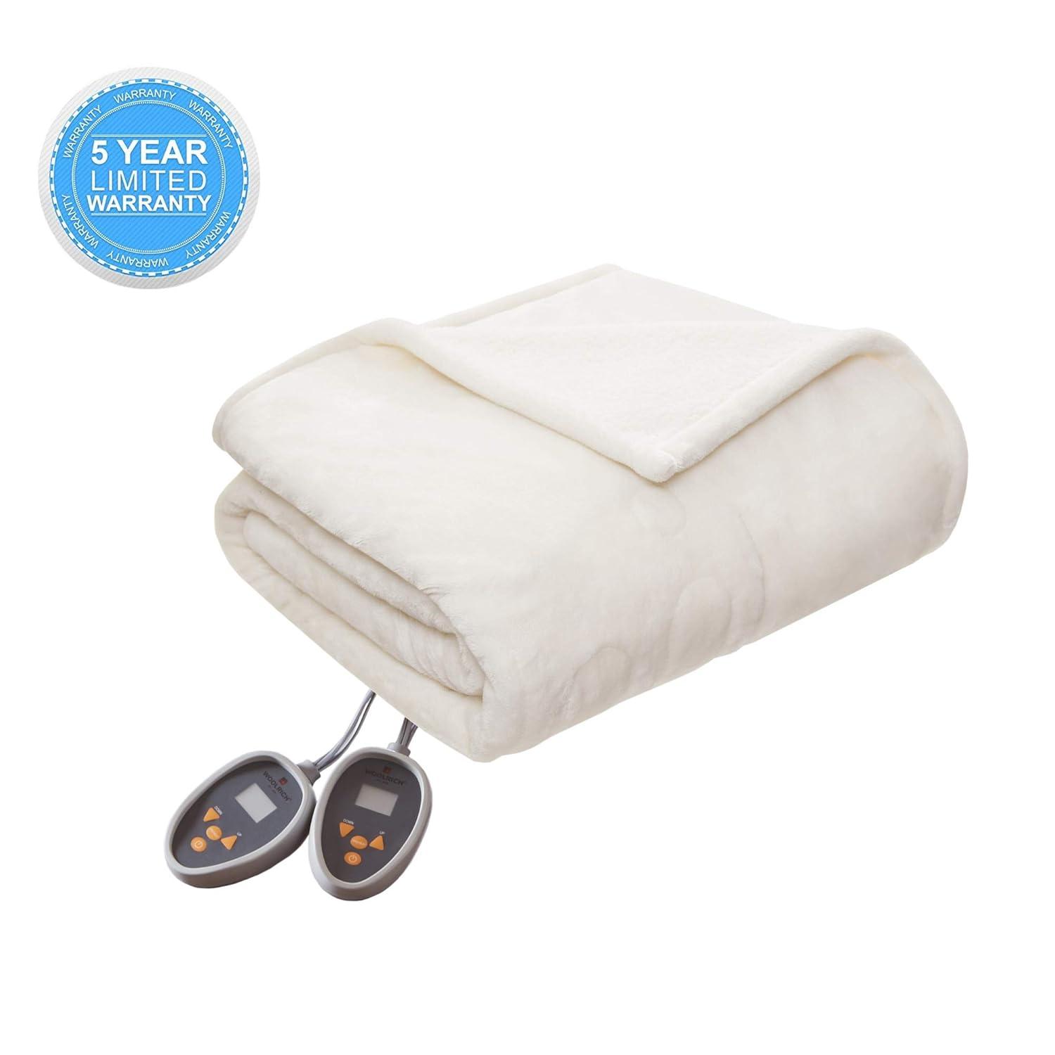 Woolrich Woolrich Heated Plush to Berber Sapphire Blue Blanket Queen