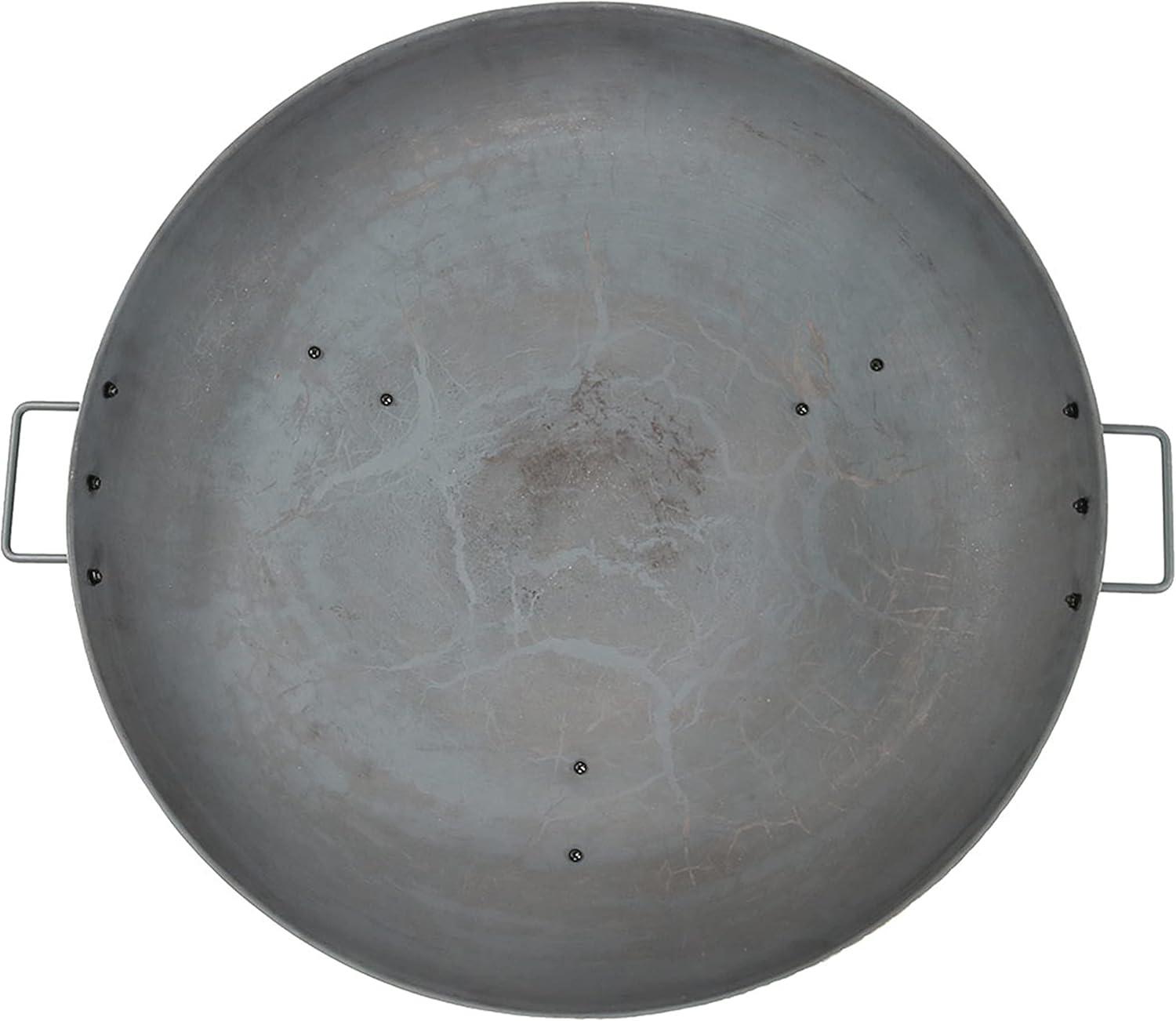 SunnyDaze Decor Union Round Wood-Burning Steel Finish Cast Iron Outdoor Raised Fire Pit Bowl