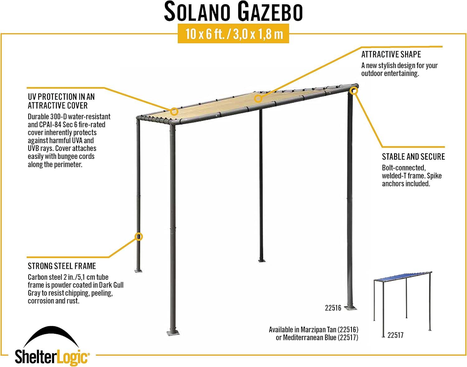 Shelterlogic 266100 10 x 6 ft. Solano Canopy