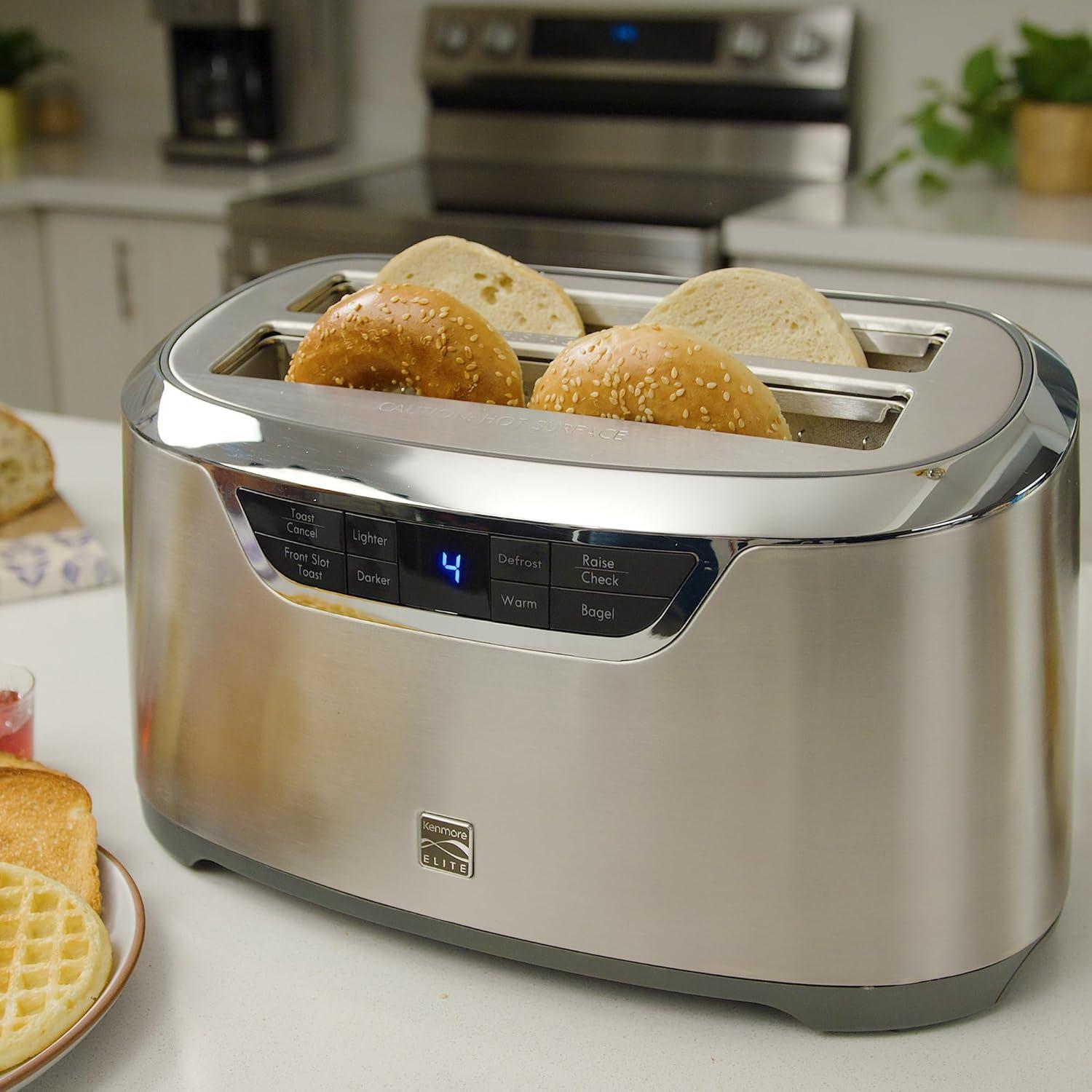 Stainless Steel 4-Slice Digital Long Slot Toaster