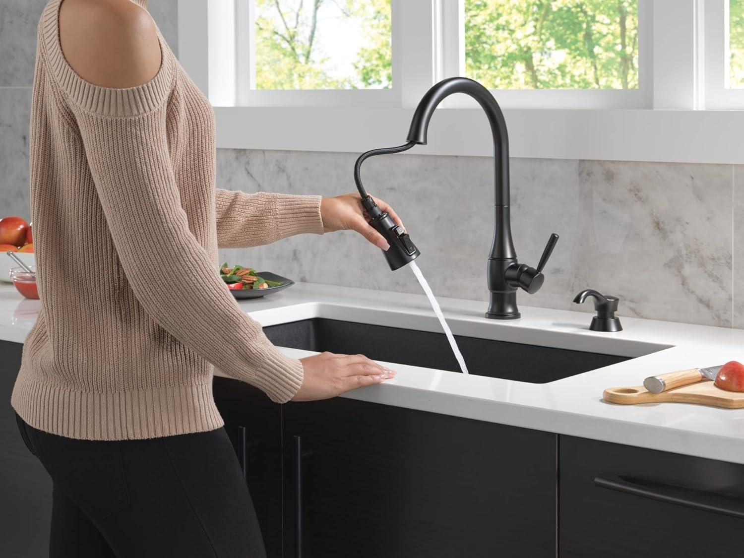 Hazelwood Pull Down Sprayer Kitchen Sink Faucet with Matching Soap Dispenser