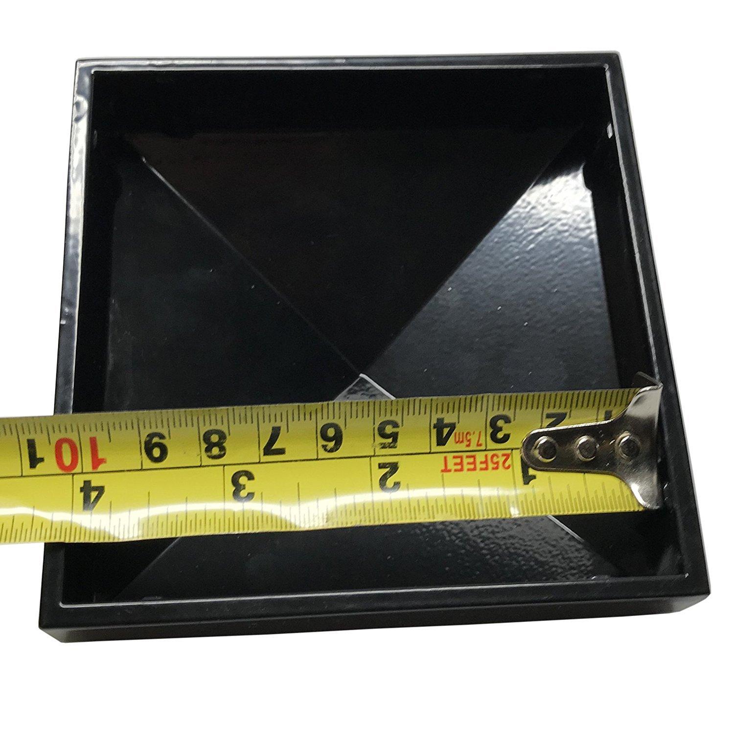 Tapa de Poste Piramidal de Aluminio de 4" x 4" para Postes de Metal - Ajuste a Presión - Negro