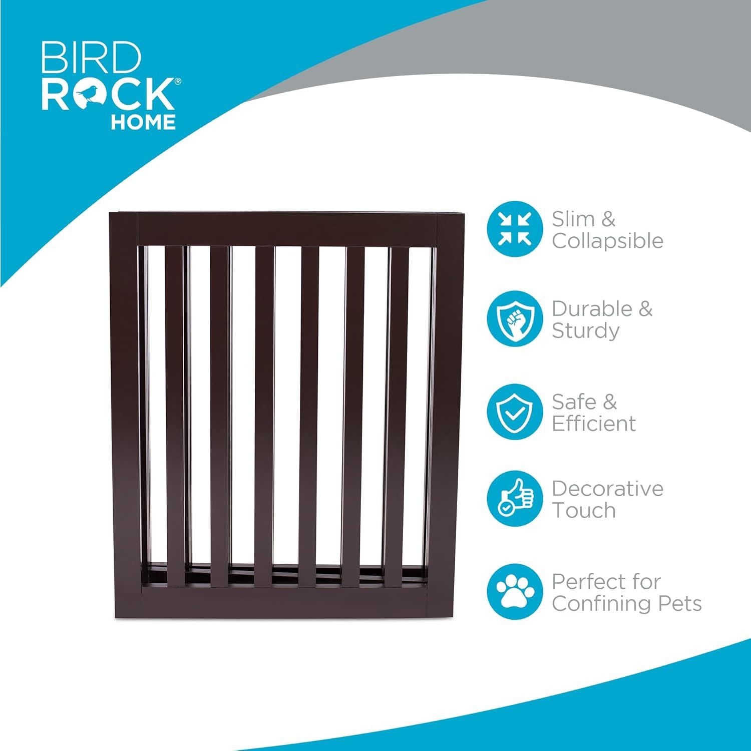 BirdRock Home Wood Free Standing Pet Gate
