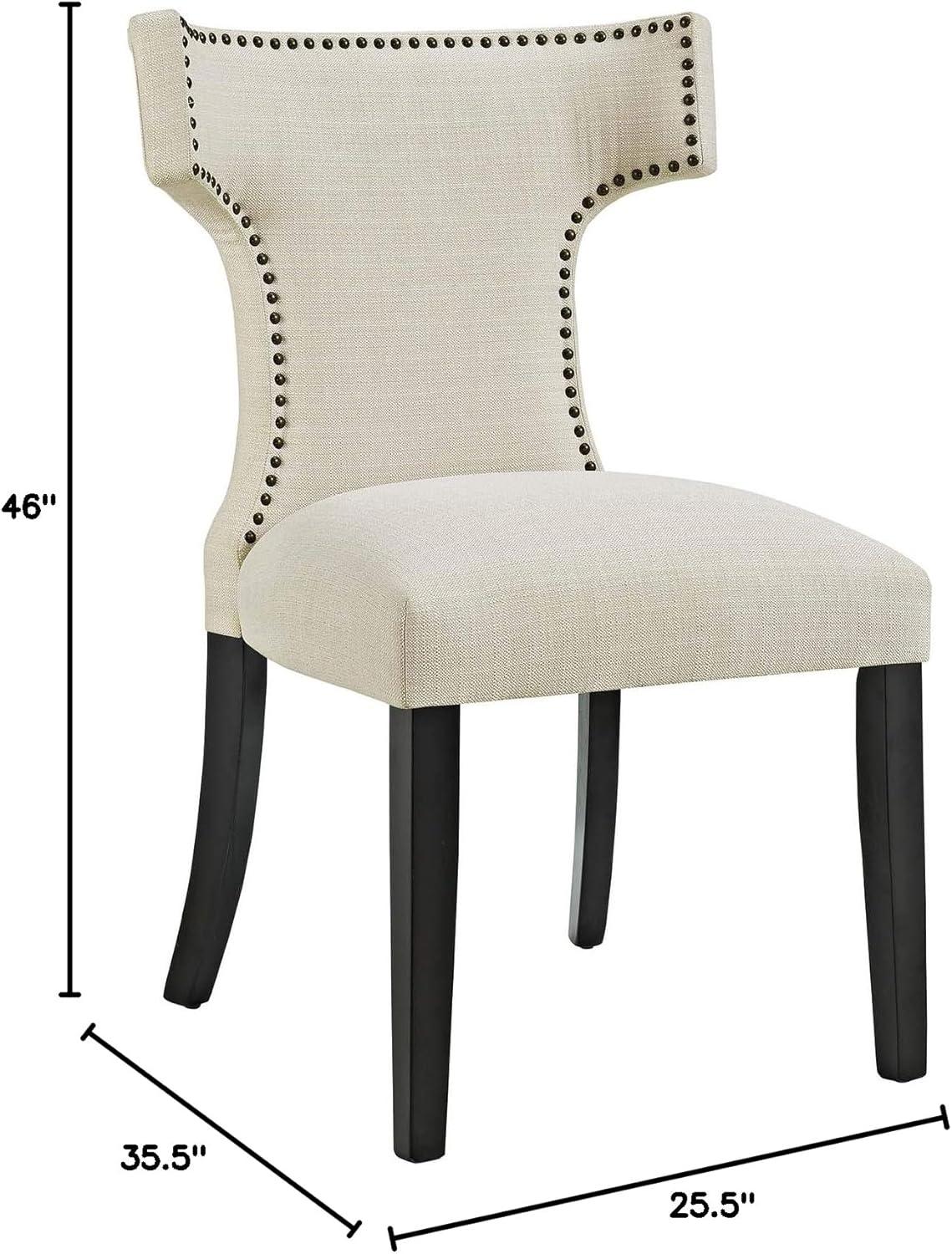 Set of 2 Curve Dining Side Chair Fabric - Modway