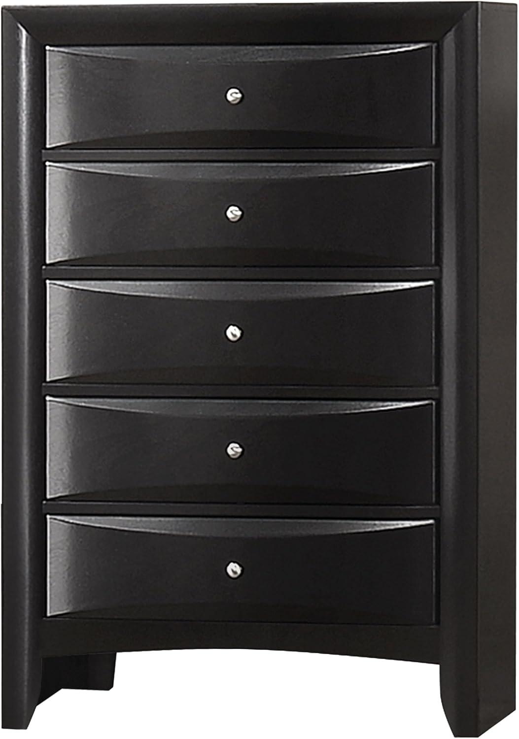 Briana Storage Bedroom Set with Bookcase Headboard Black