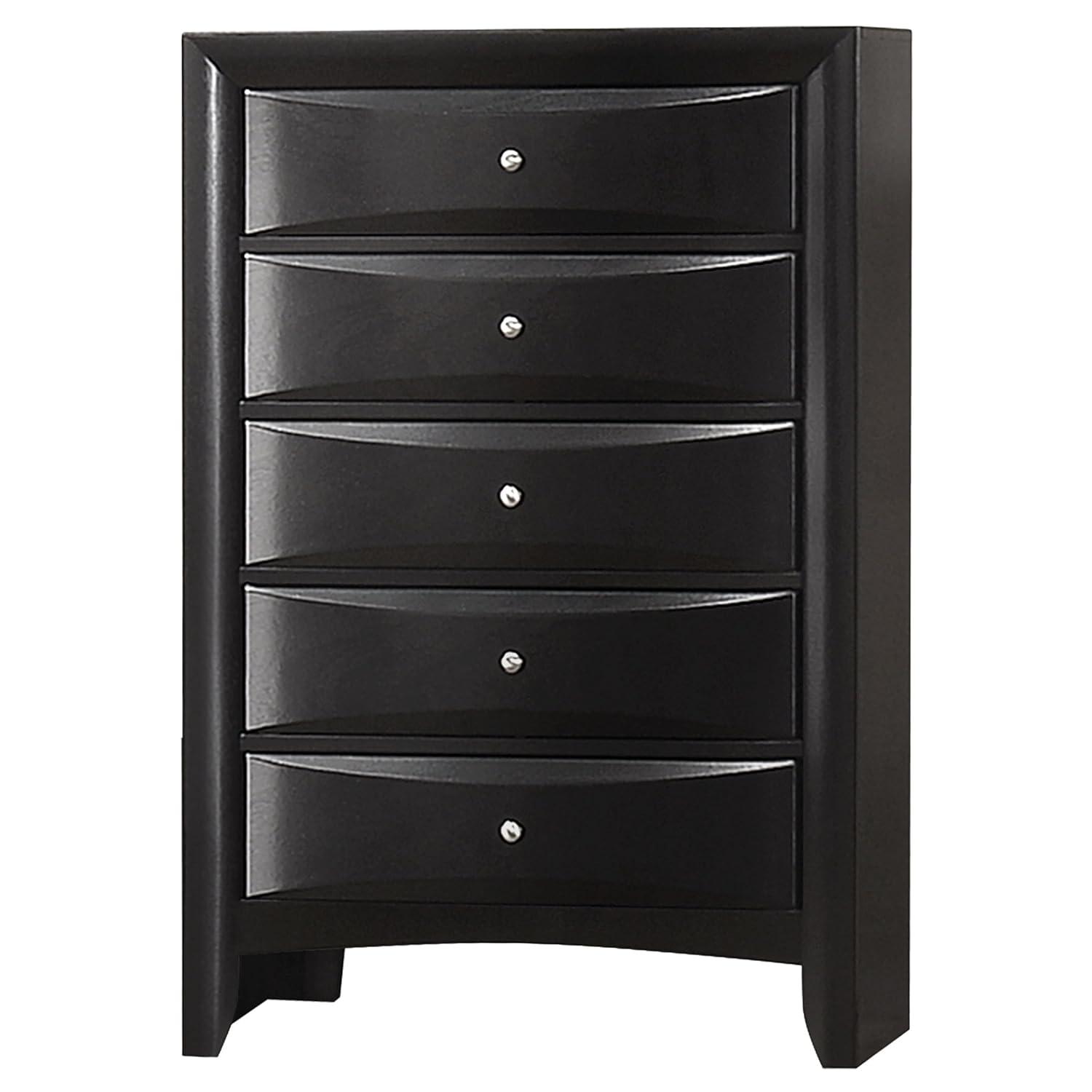 Briana Storage Bedroom Set with Bookcase Headboard Black