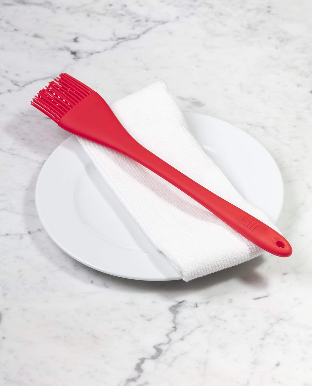 Red Silicone Heat-Resistant Grill Basting Brush