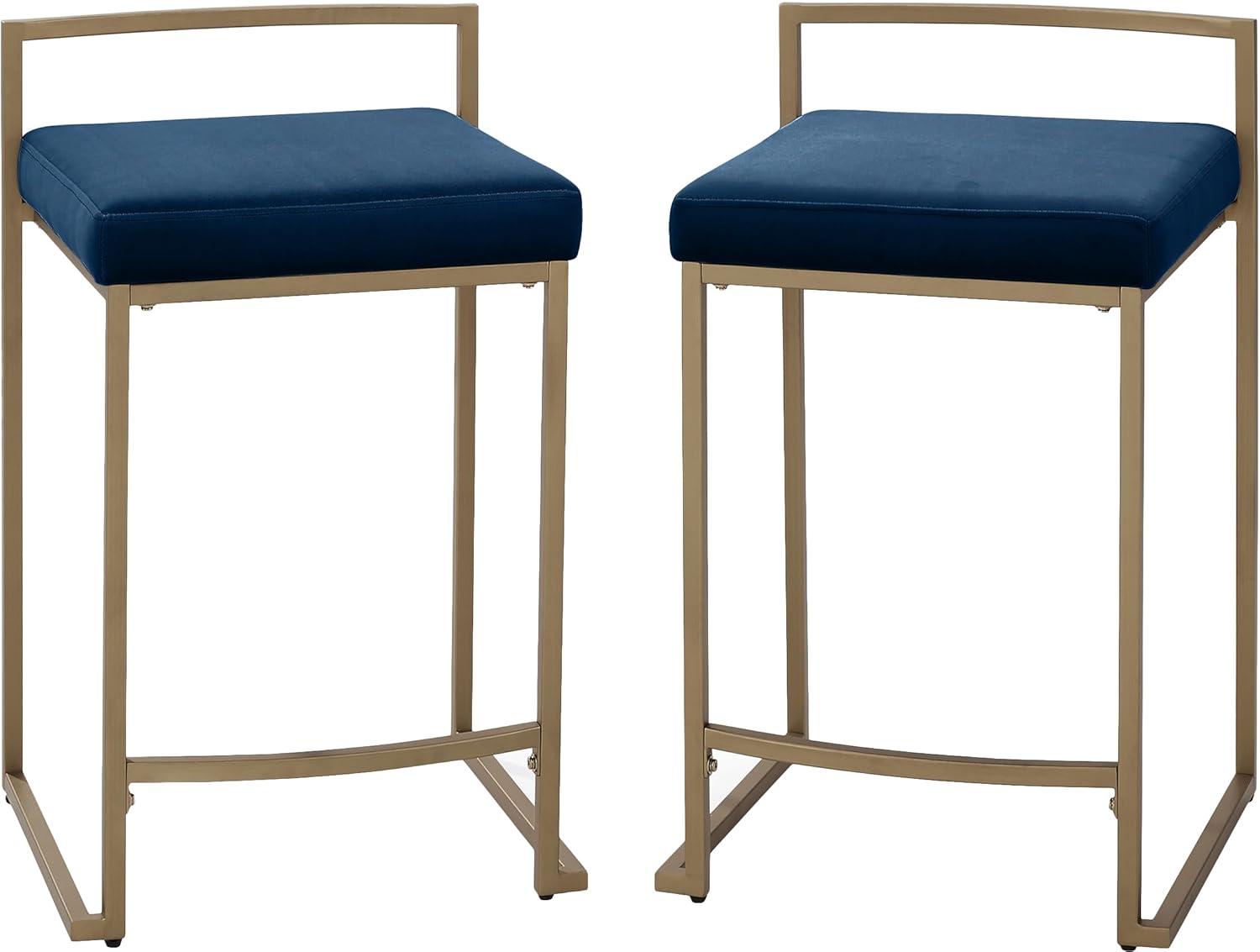 Progreso Upholstered Counter Stool with Metal Frame