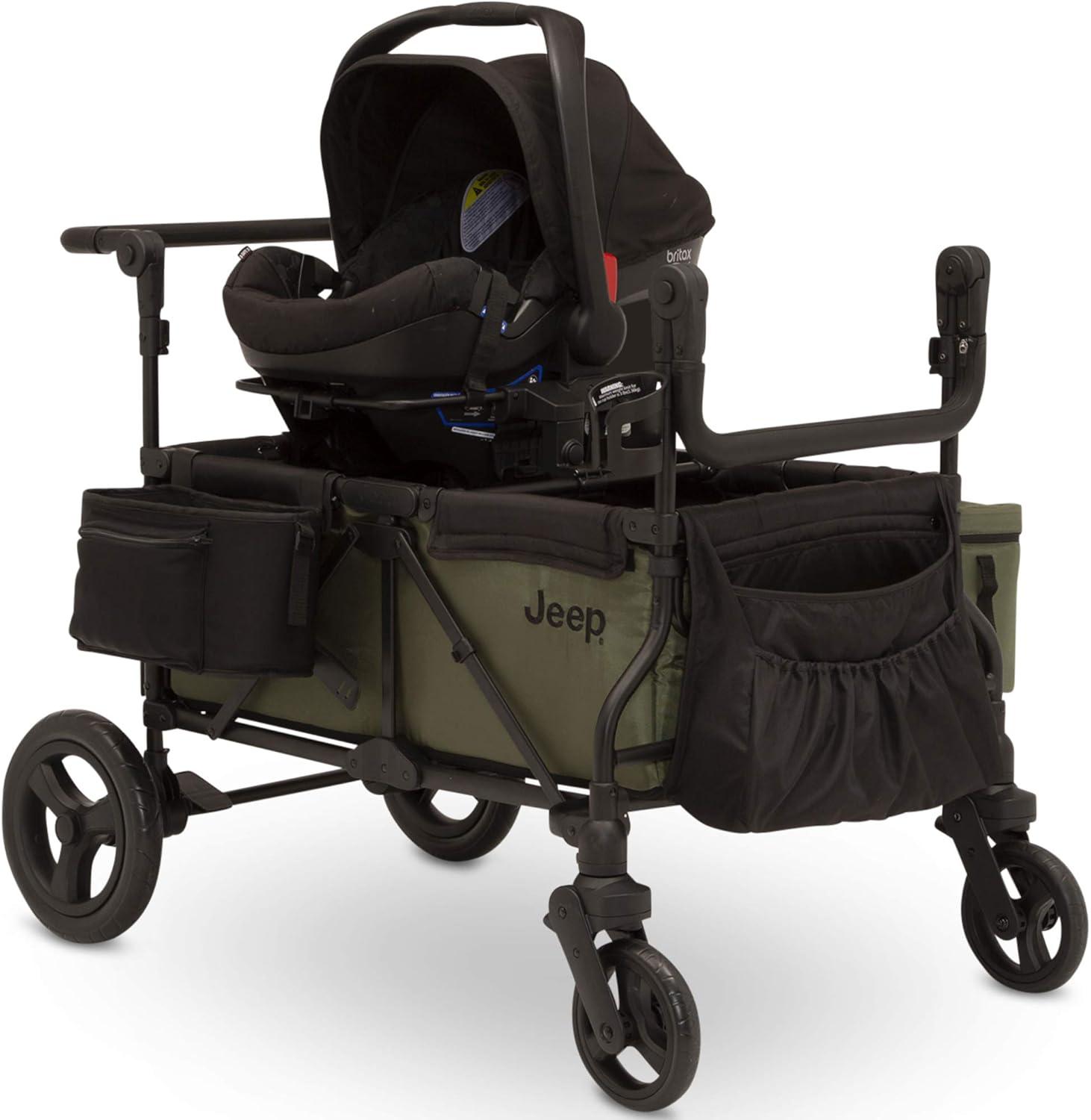 Delta Children Jeep Deluxe Wrangler Stroller Wagon with Cooler Bag and Parent Organizer by Delta Children