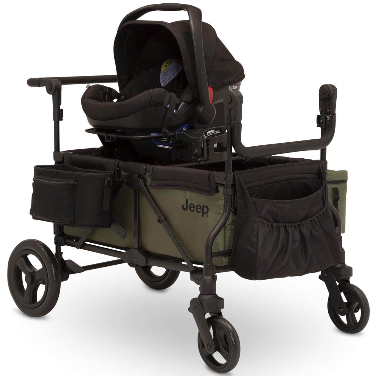Delta Children Jeep Deluxe Wrangler Stroller Wagon with Cooler Bag and Parent Organizer by Delta Children