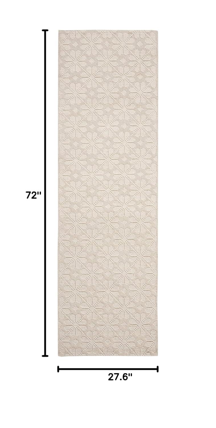Vermont VRM303 Hand Woven Runner Rug - Ivory - 2'3"x6' - Safavieh.
