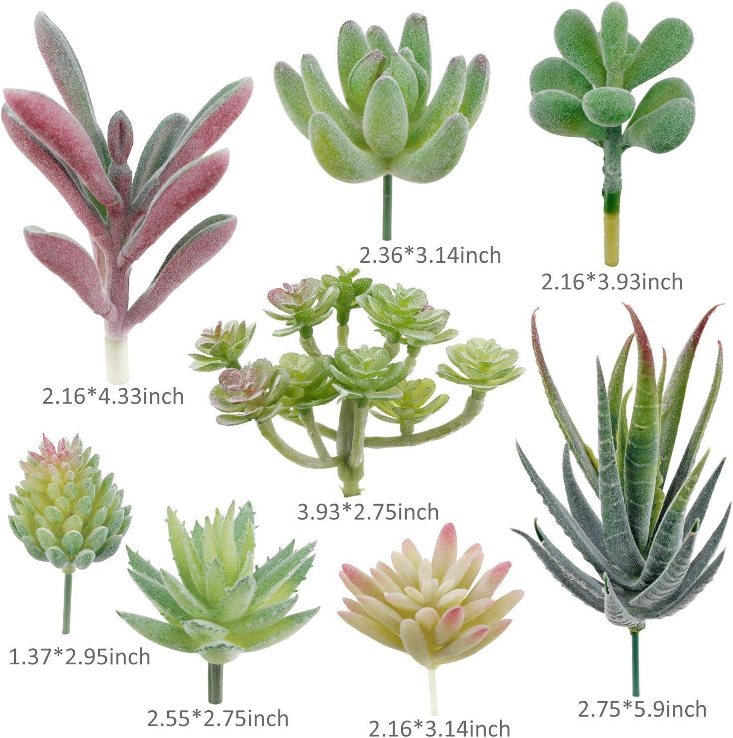 16 Pack Artificial Succulents Plants - Small Fake Plants for Miniature Gardens - Quality PVC Plastic - Faux Succulent Decor - Unique and Varied Designs - Ideal for Beautiful Gardens|The 16 pack of Art