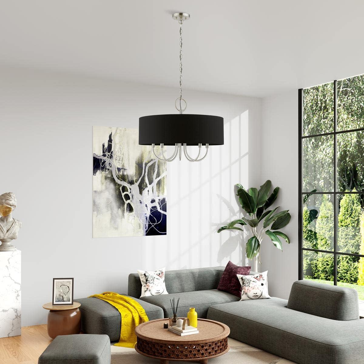 Livex Lighting Huntington 5 - Light Pendant in  Brushed Nickel