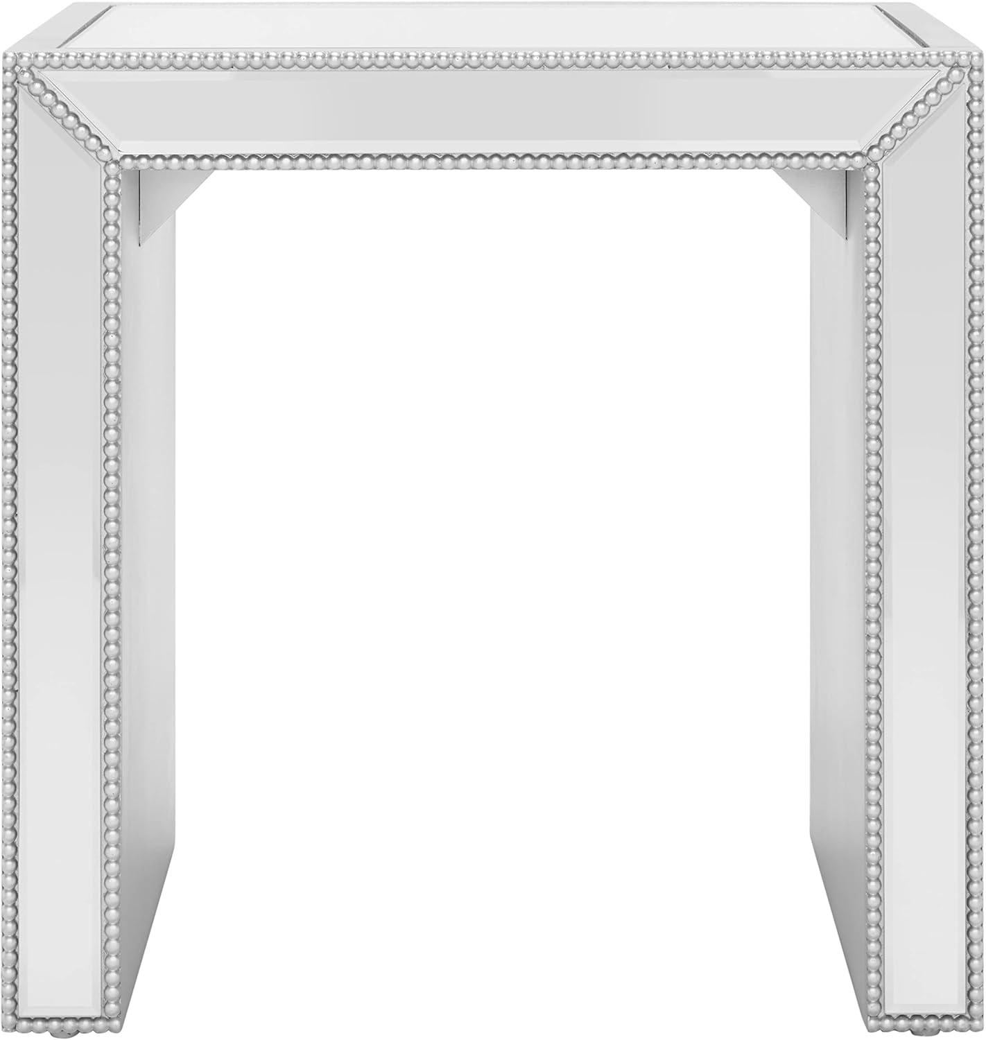 Laken Mirrored Accent Table - Silver/Mirror - Safavieh
