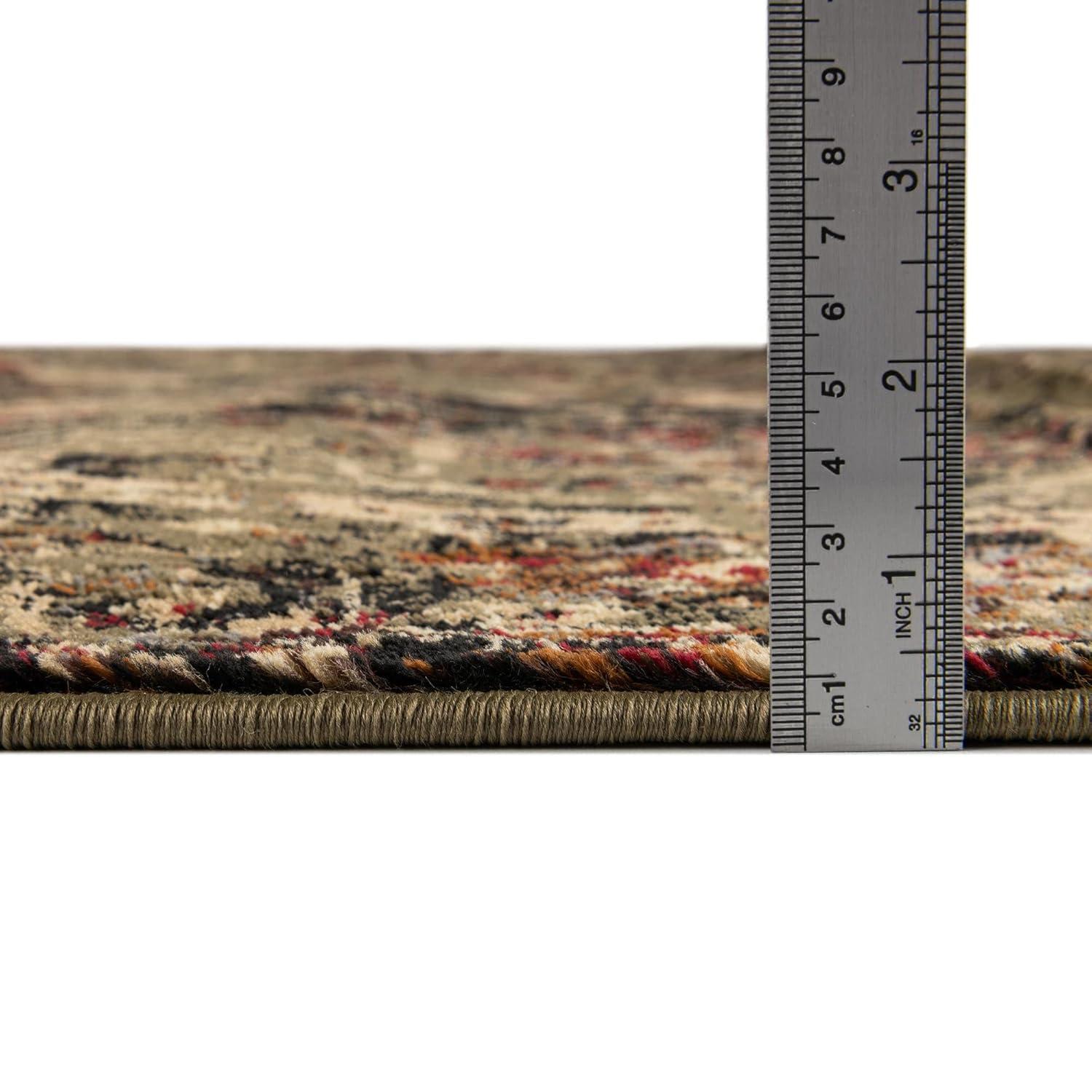 Unique Loom Saturn Collection Area Rug - Ion (9' x 12' Rectangle, Green/ Beige)