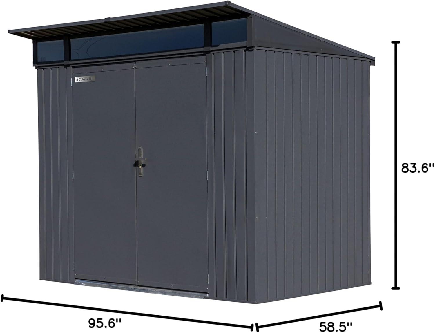 Arrow Sojag 5 ft. W x 8 ft. D Metal Vertical Storage Shed