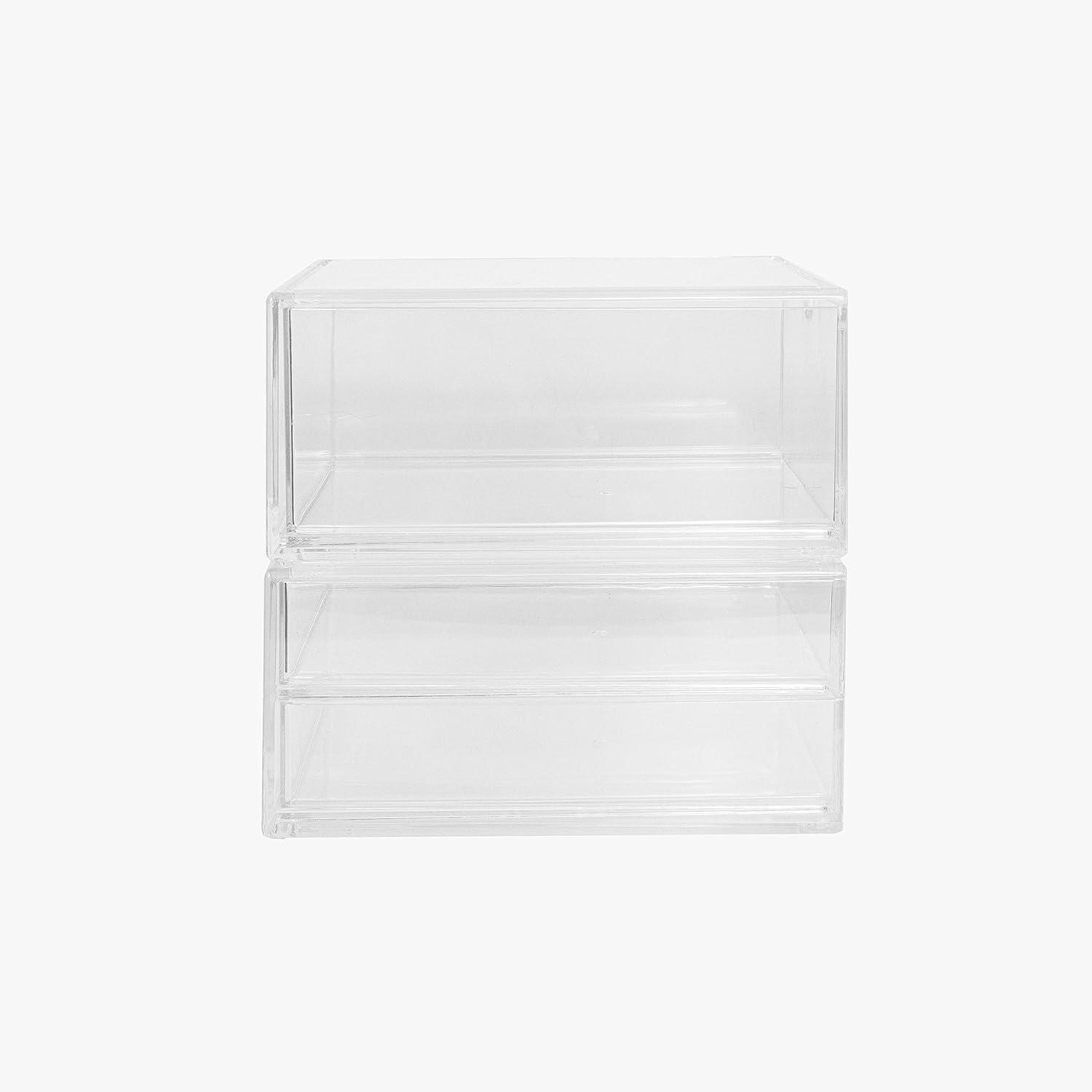 Martha Stewart Thomas Martha Stewart Stackable Plastic Office Desktop Organizer Boxes - Single Drawer and 2 Drawers