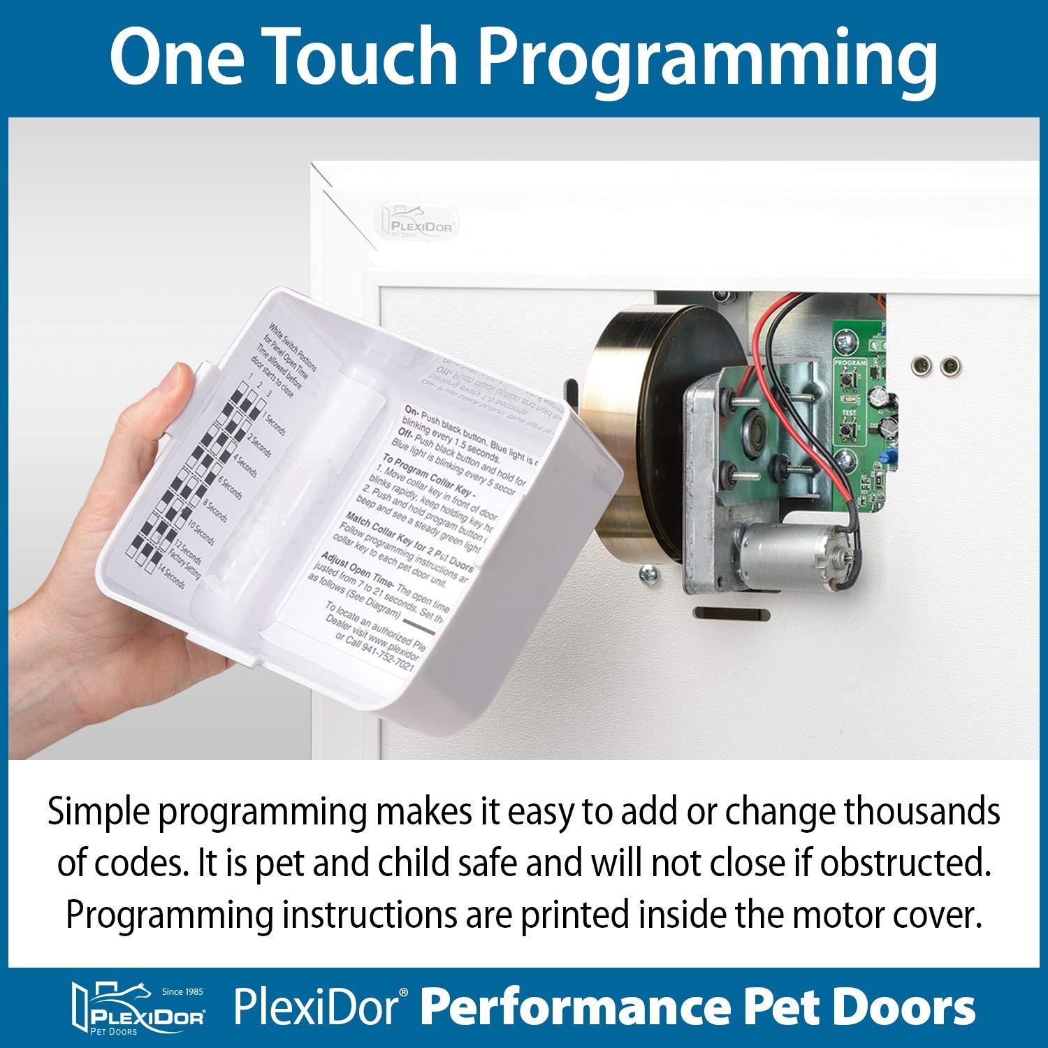 PlexiDor Performance 17.13'' W x 54.63'' H Door Mounted Electronic Pet Door