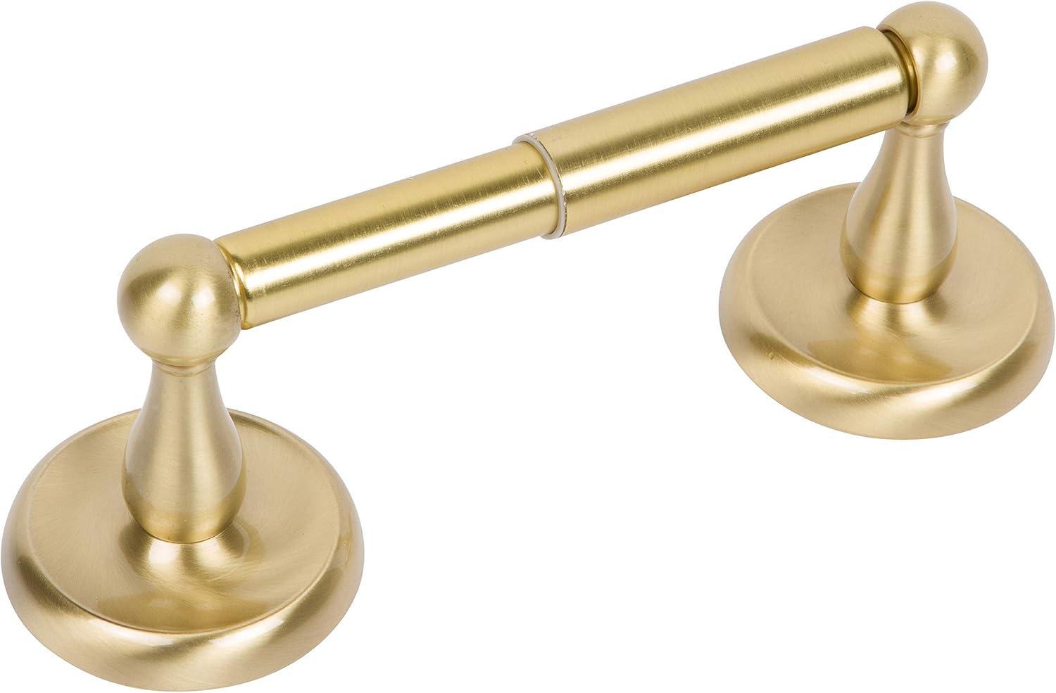 Satin Brass Wall Mounted Toilet Paper Holder