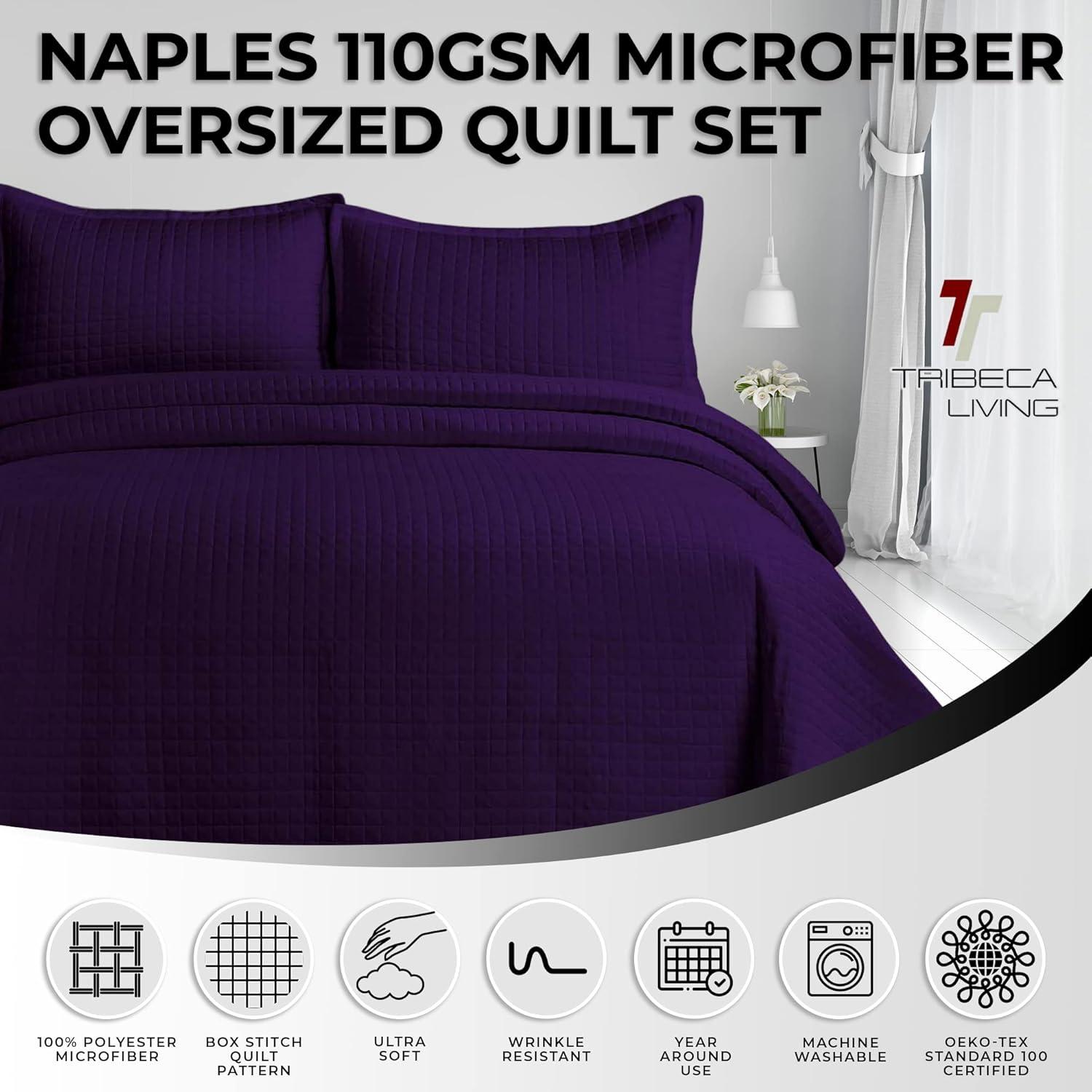 Naples Microfiber Quilt Set - Tribeca Living