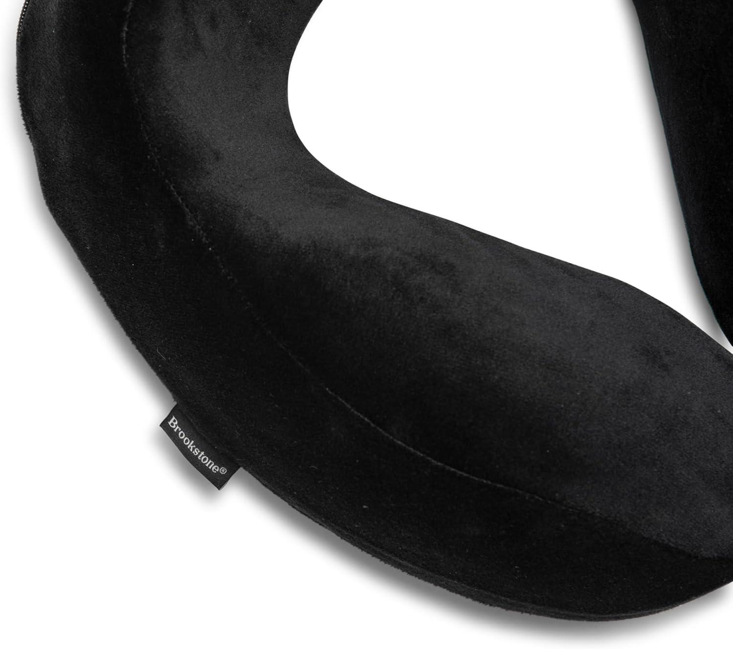 Brookstone Travel Neck Pillow - Contoured Head Memory Foam Neck Support Pillow for Travelling