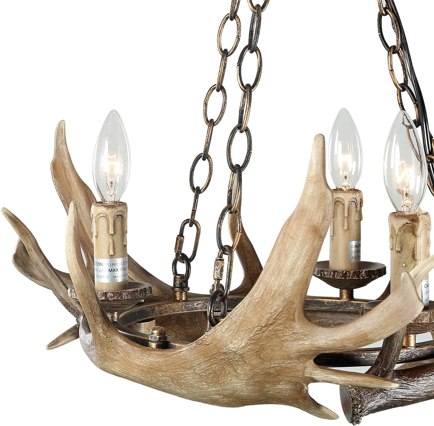 3-Light Antler Pendant Lighting Ceiling Lights Chandeliers