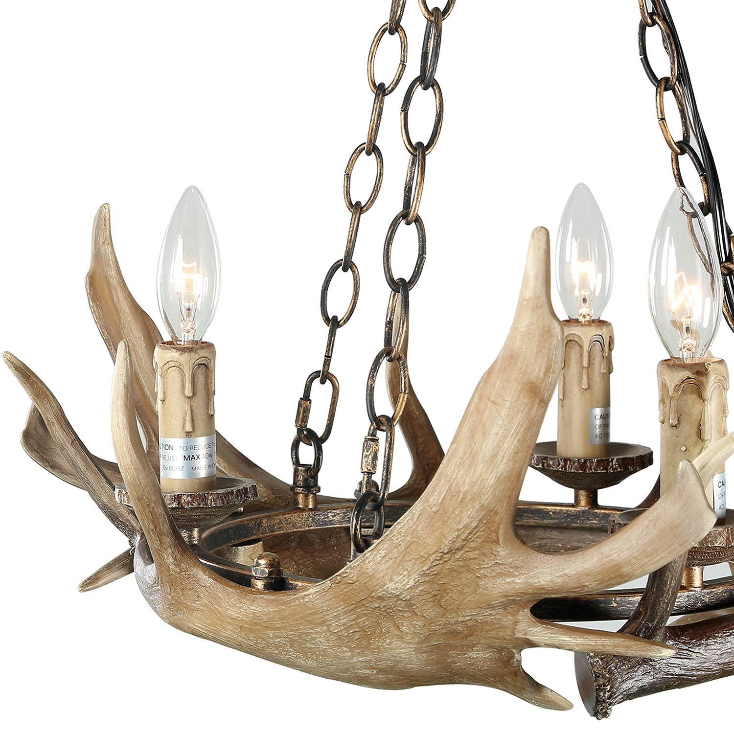 3-Light Antler Pendant Lighting Ceiling Lights Chandeliers