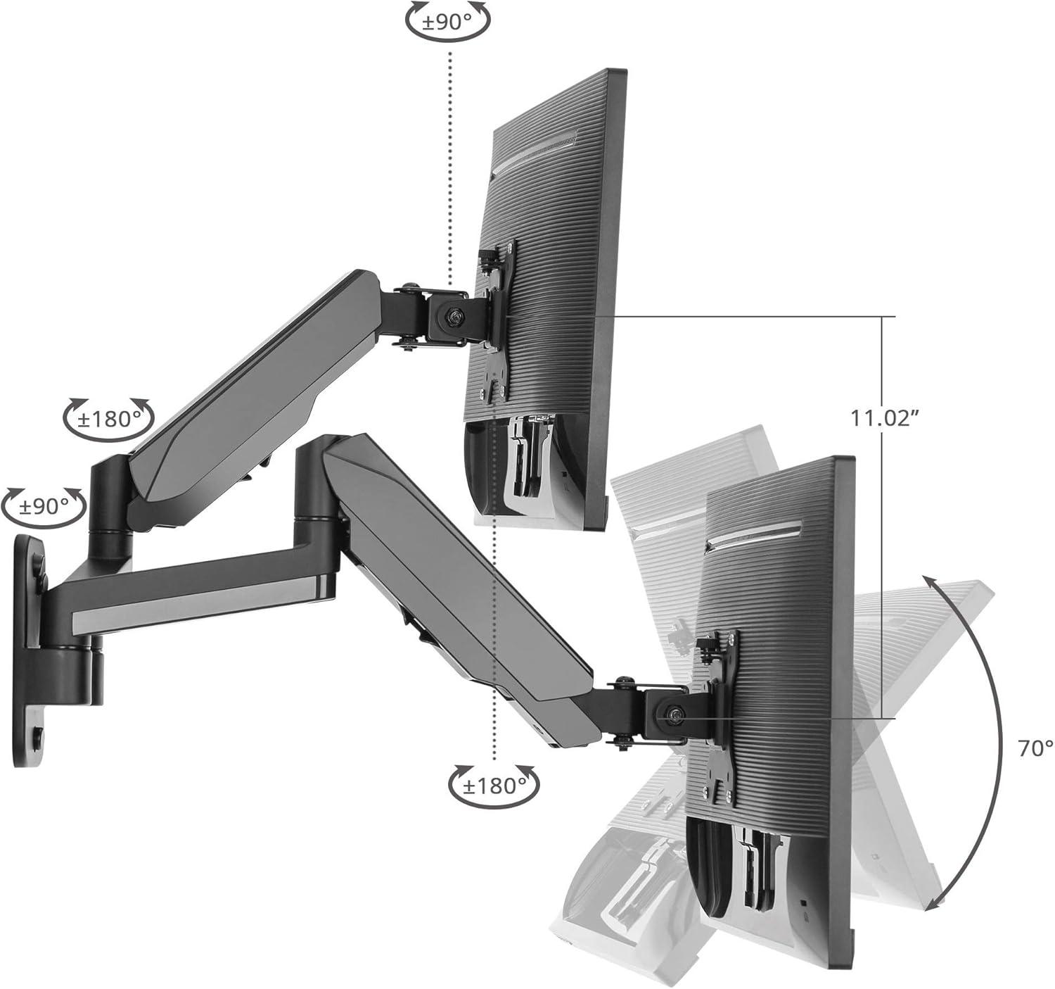 SIIG CE-MT2M12-S1 Mounting Arm for 32" Monitor - Black