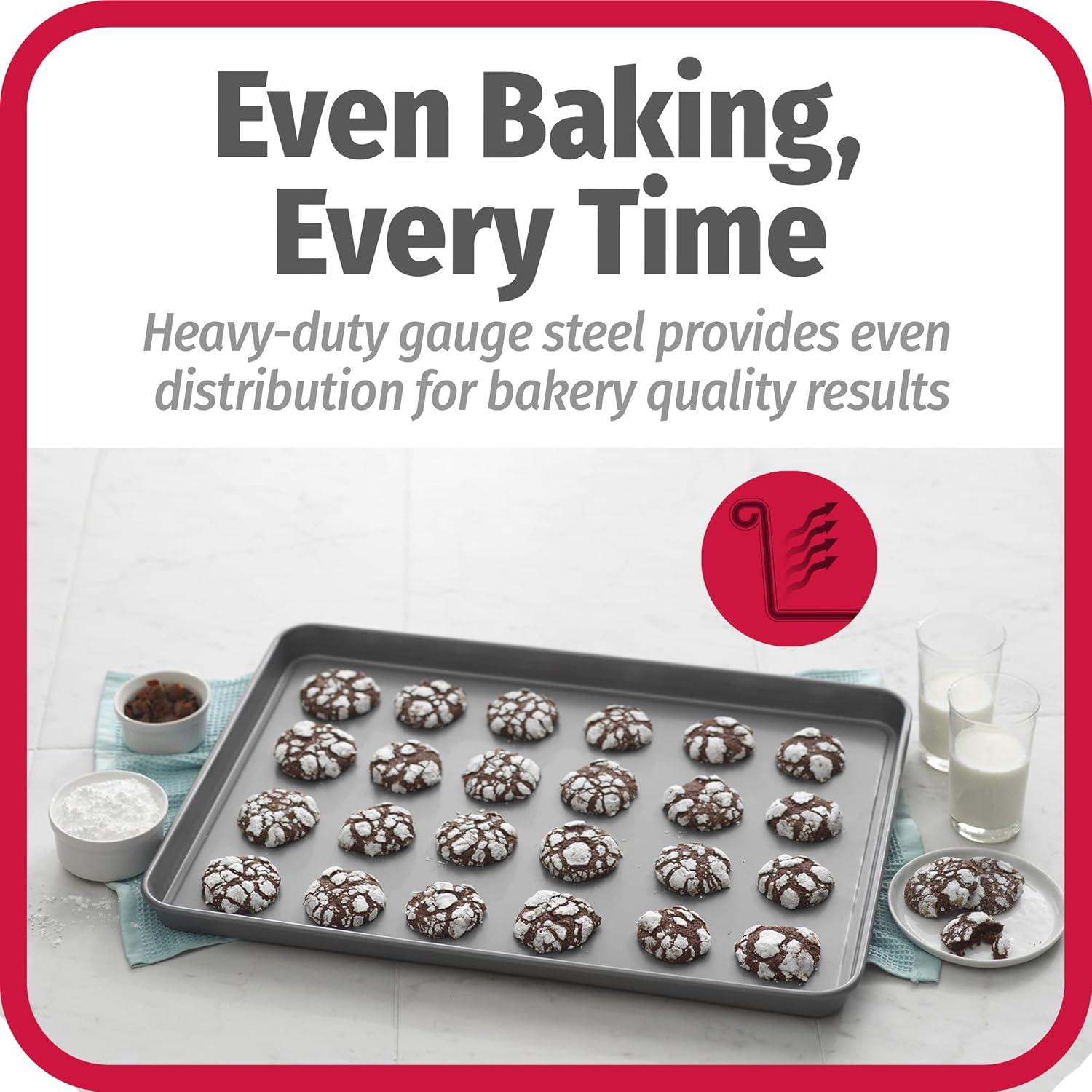 Good Cook GoodCook Set of 2 XL 15" x 21" Nonstick Steel Multipurpose Cookie Sheets, Gray (Set of 2)