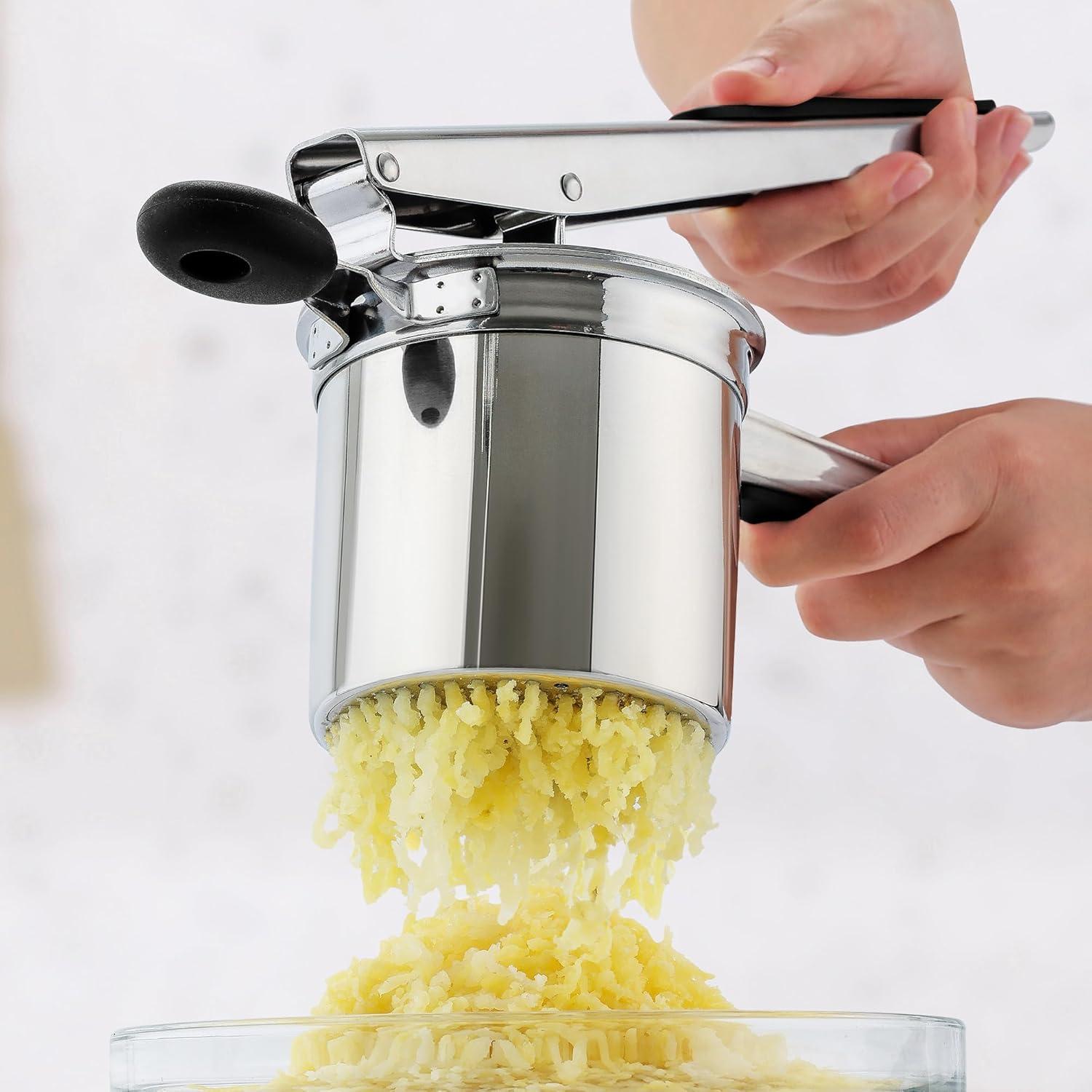 Zulay Kitchen Zulay Kitchen Large 13.5oz Potato Ricer Stainless Steel Heavy Duty Masher with Non-Slip Handle