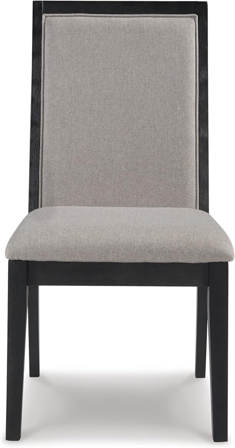 Signature Design by Ashley Foyland Dining Upholstered Side Chair, 2 Count, Black & Gray