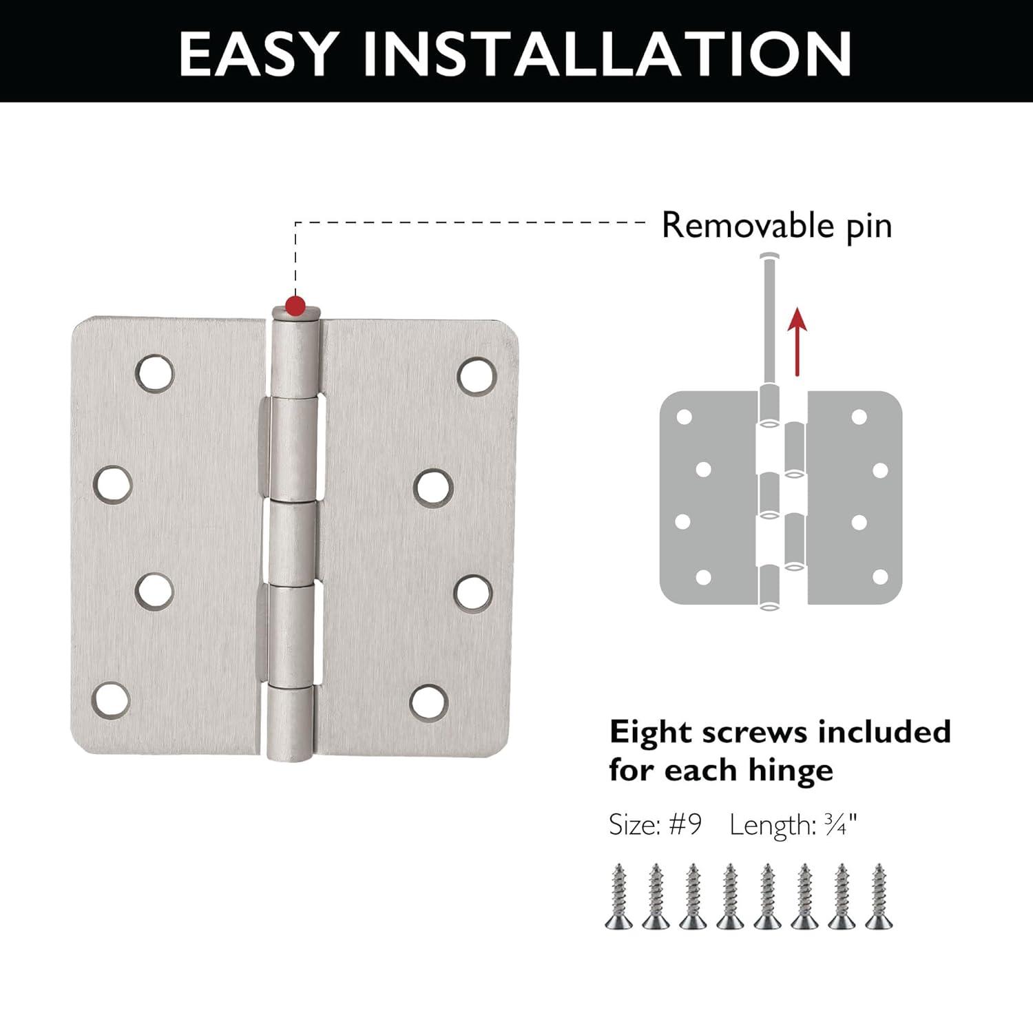 Design House 4" H x 4" W Butt Bearing Door Hinges (Set of 10)