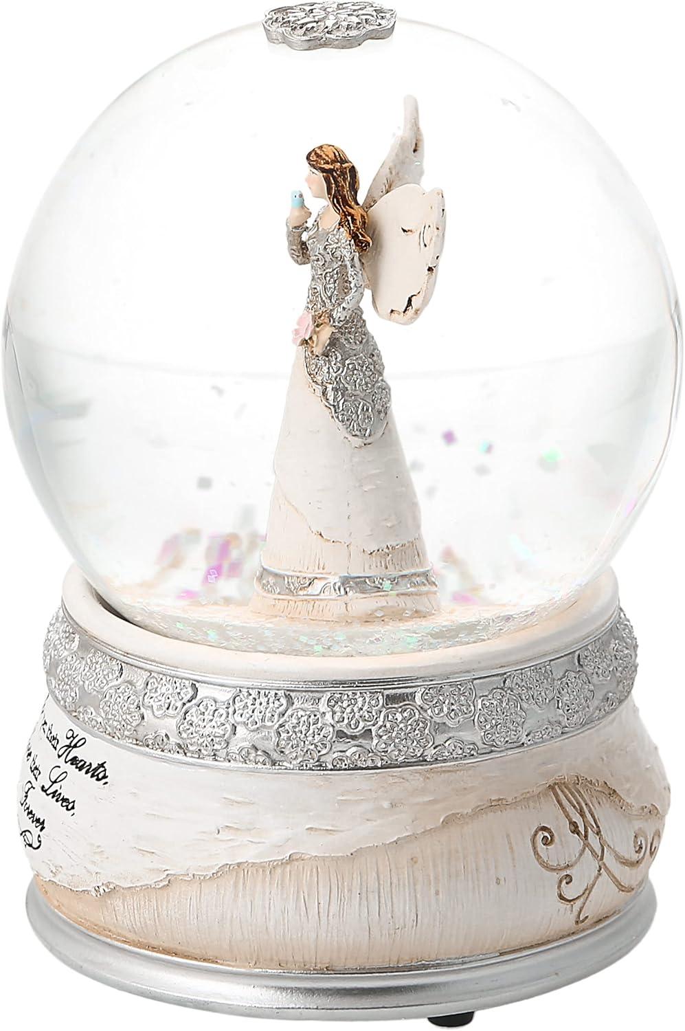 Friends Angel Musical Water Globe with Inscription