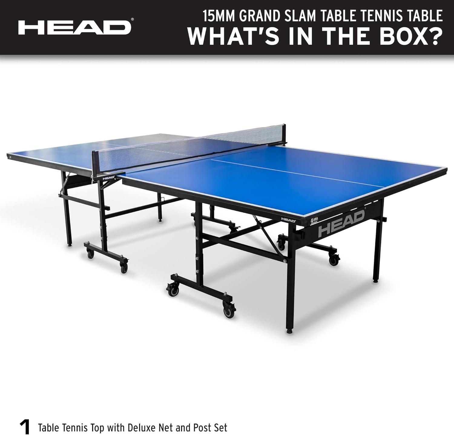 Grand Slam Blue Folding Table Tennis Table with Net