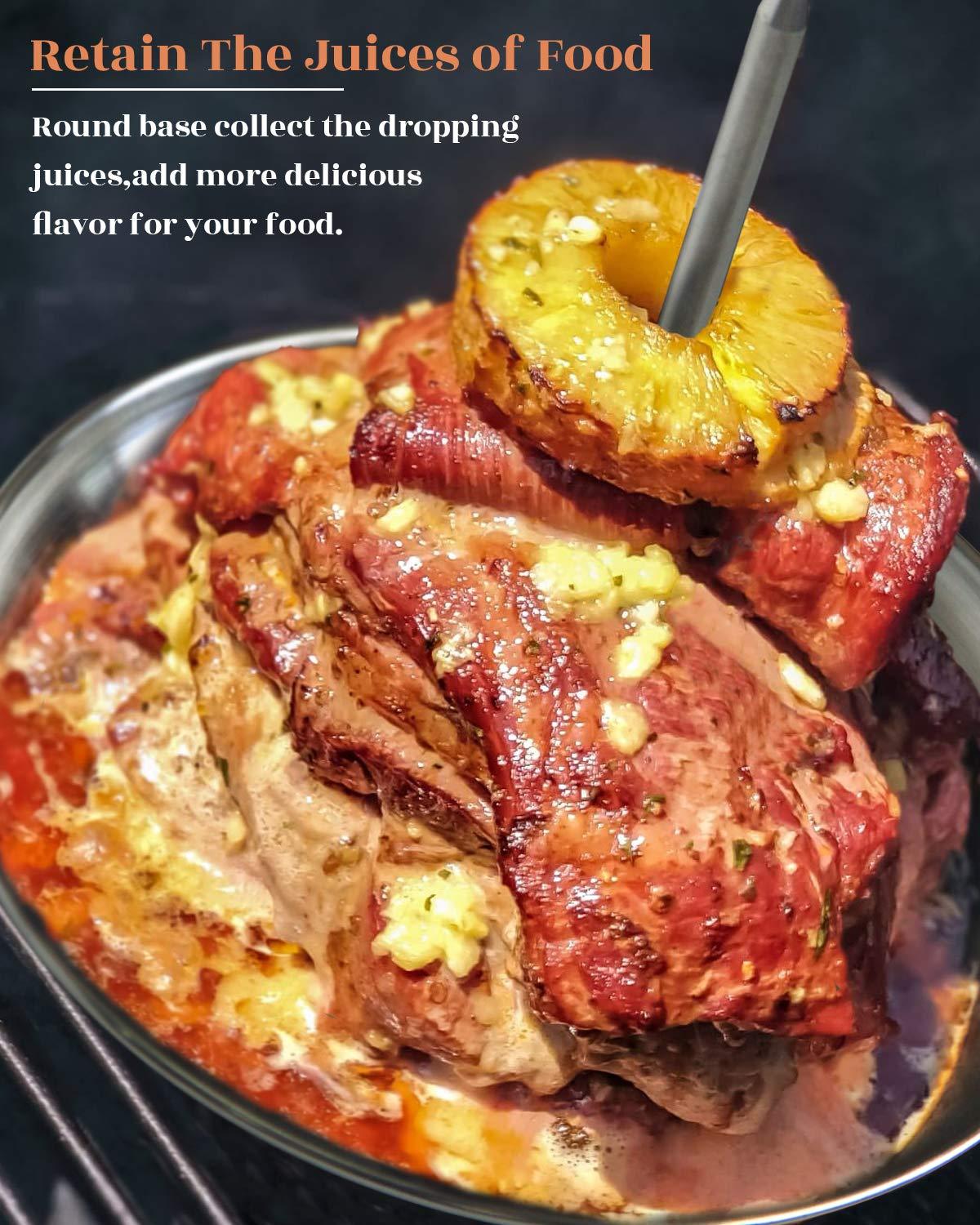 Ersvoioy Vertical Skewer Brazilian Barbecue Skewer Stand Stainless Steel Removable Grilling Meat Spit for Shawarma Kebabs Bbq Roasting Meat Steak Whole Chicken Sausage Deals of The Day Clearance