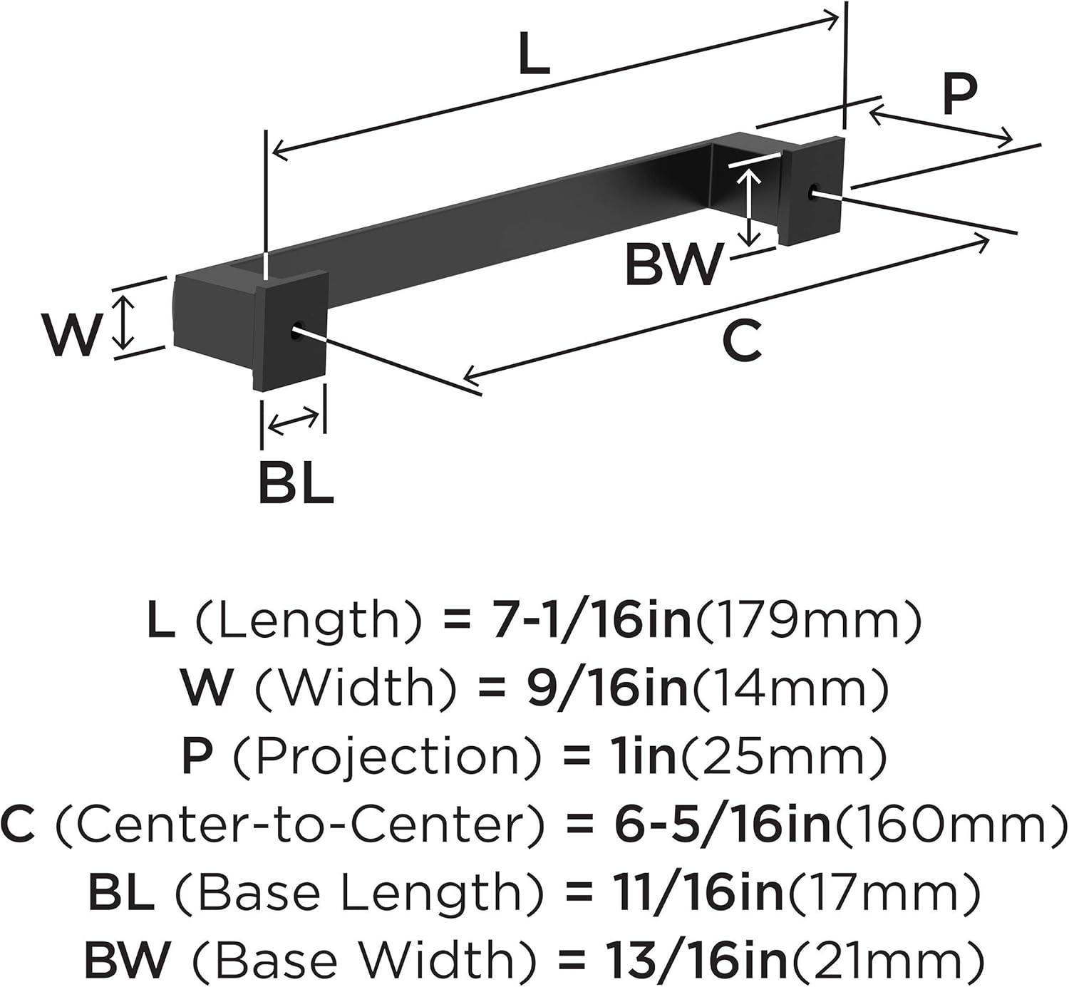 Appoint 6-5/16 in (160 mm) Center-to-Center Cabinet Pull