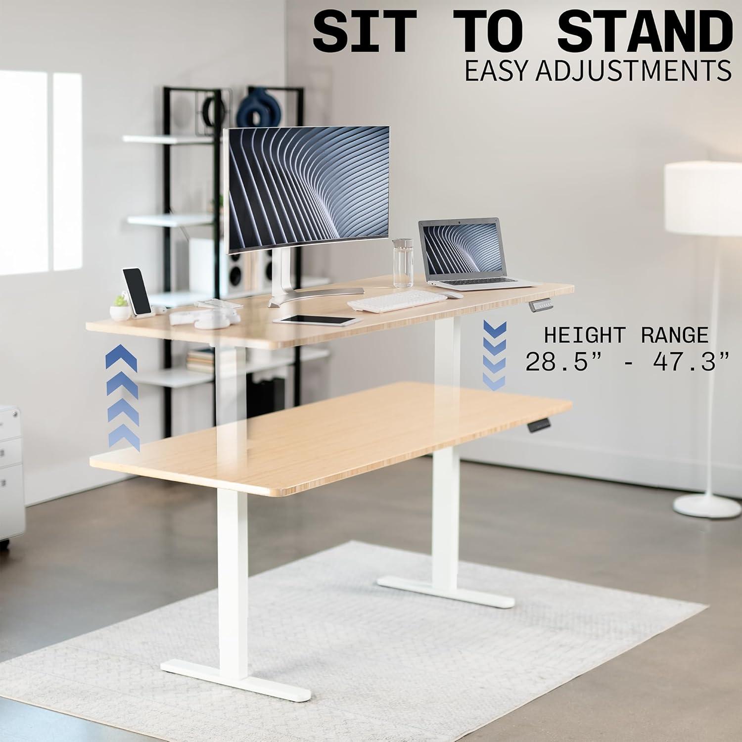 VIVO Electric Dual Motor Standing Desk Frame, E-200 Series