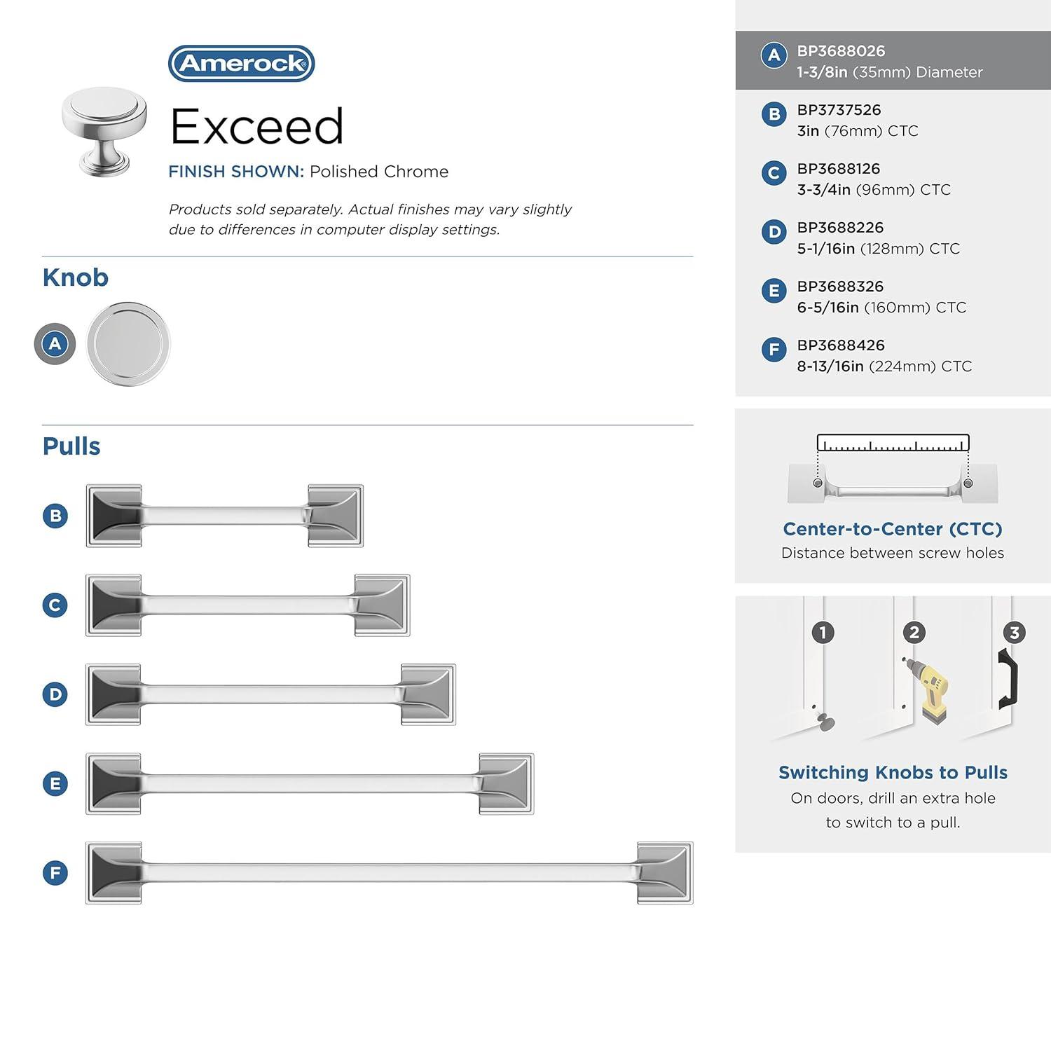 Exceed 1 1/2" Diameter Round Knob
