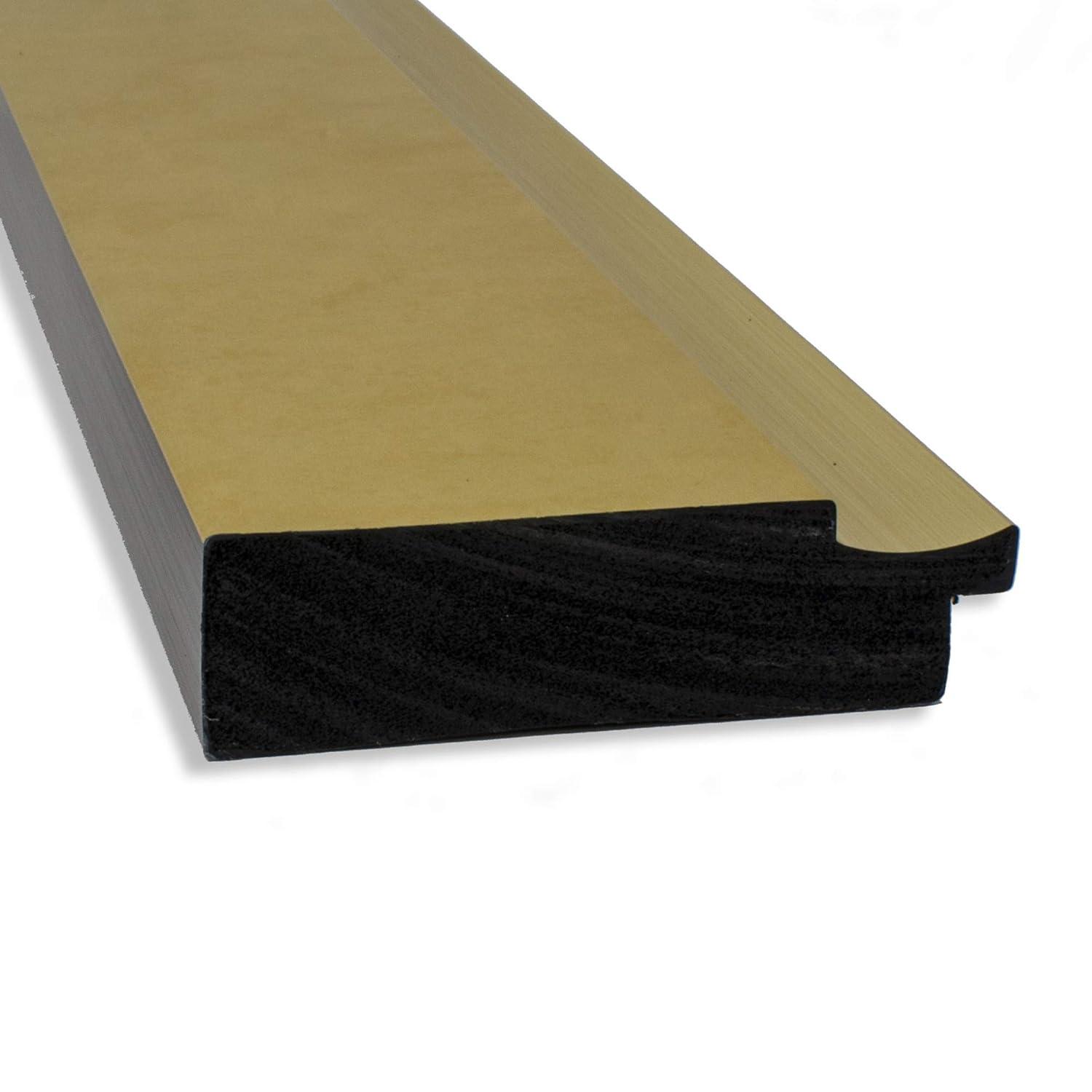 Amanti Art Landon 42.25-in x 30.25-in Framed Rectangle Bathroom Vanity Mirror ( Glossy Gold )