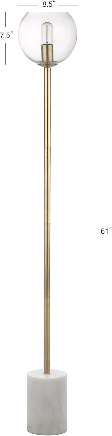 Bradley Floor Lamp - White/Brass Gold - Safavieh