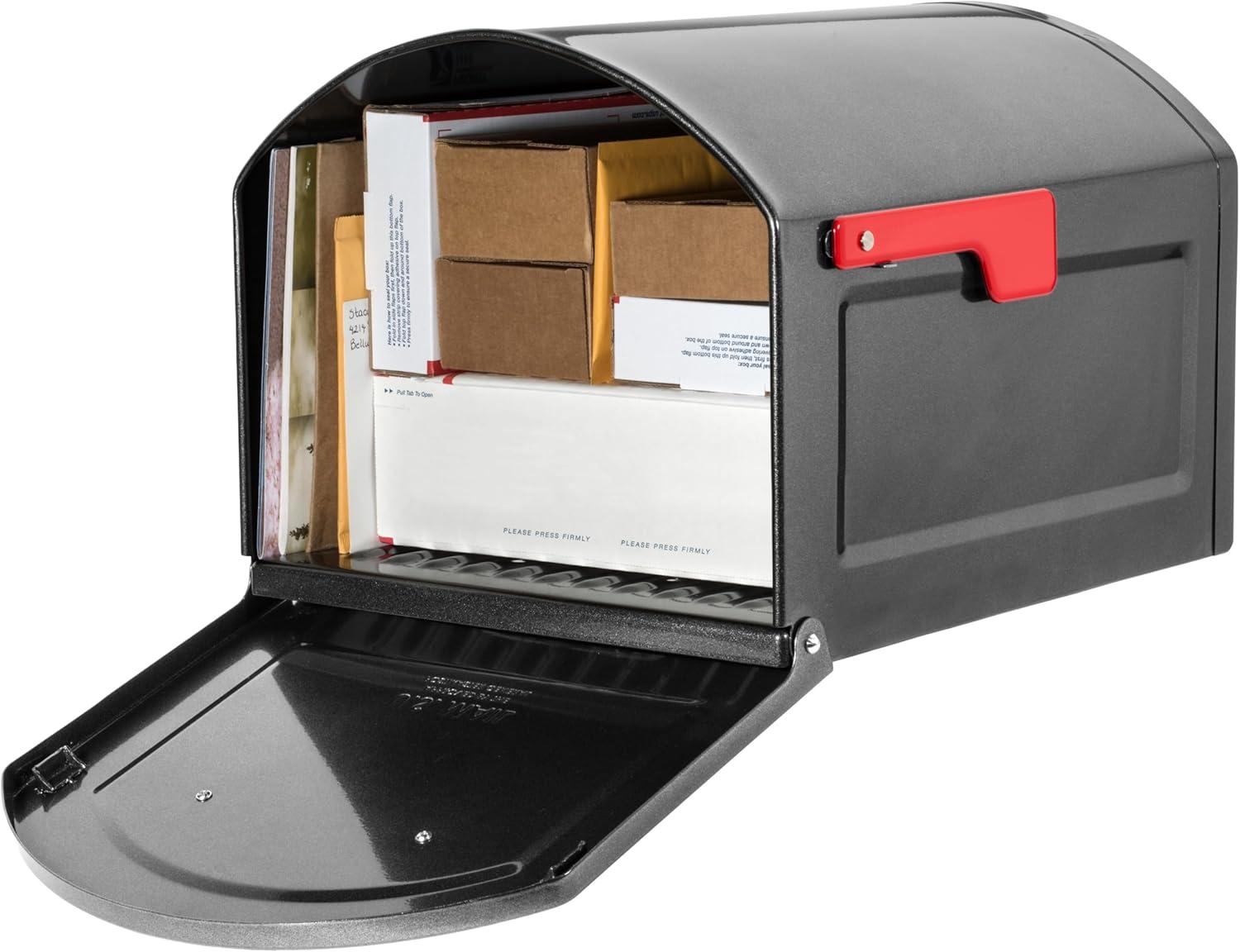 Architectural Mailboxes Centennial Post Mount Galvanized Steel Post Mount Pewter Mailbox