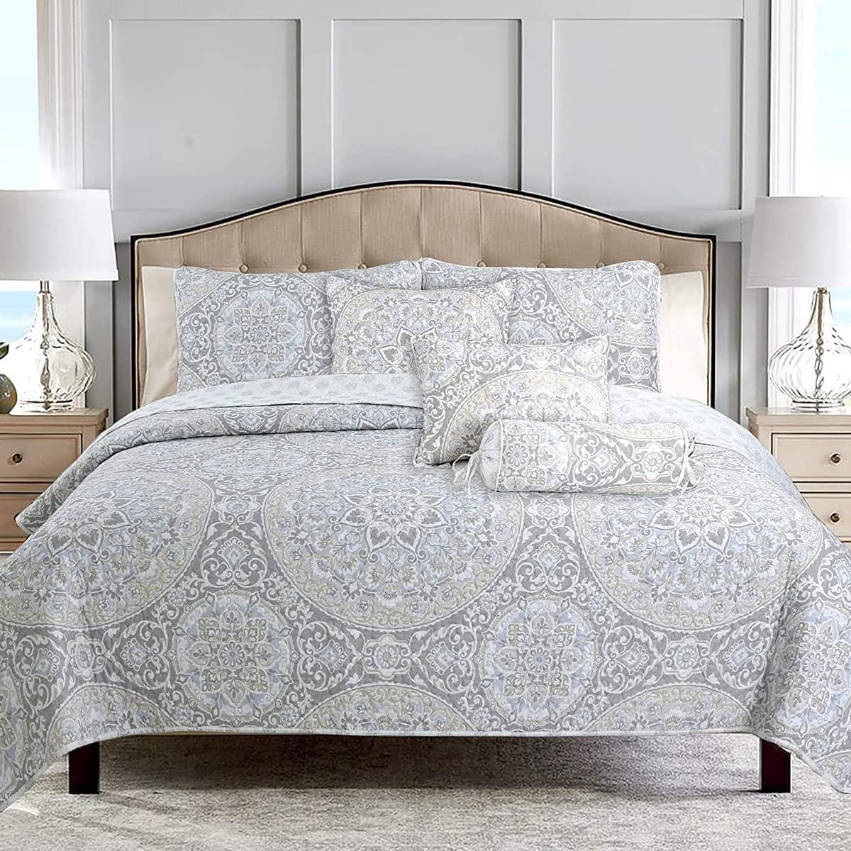 Cozy Line Home Fashion Damask Quilt Set