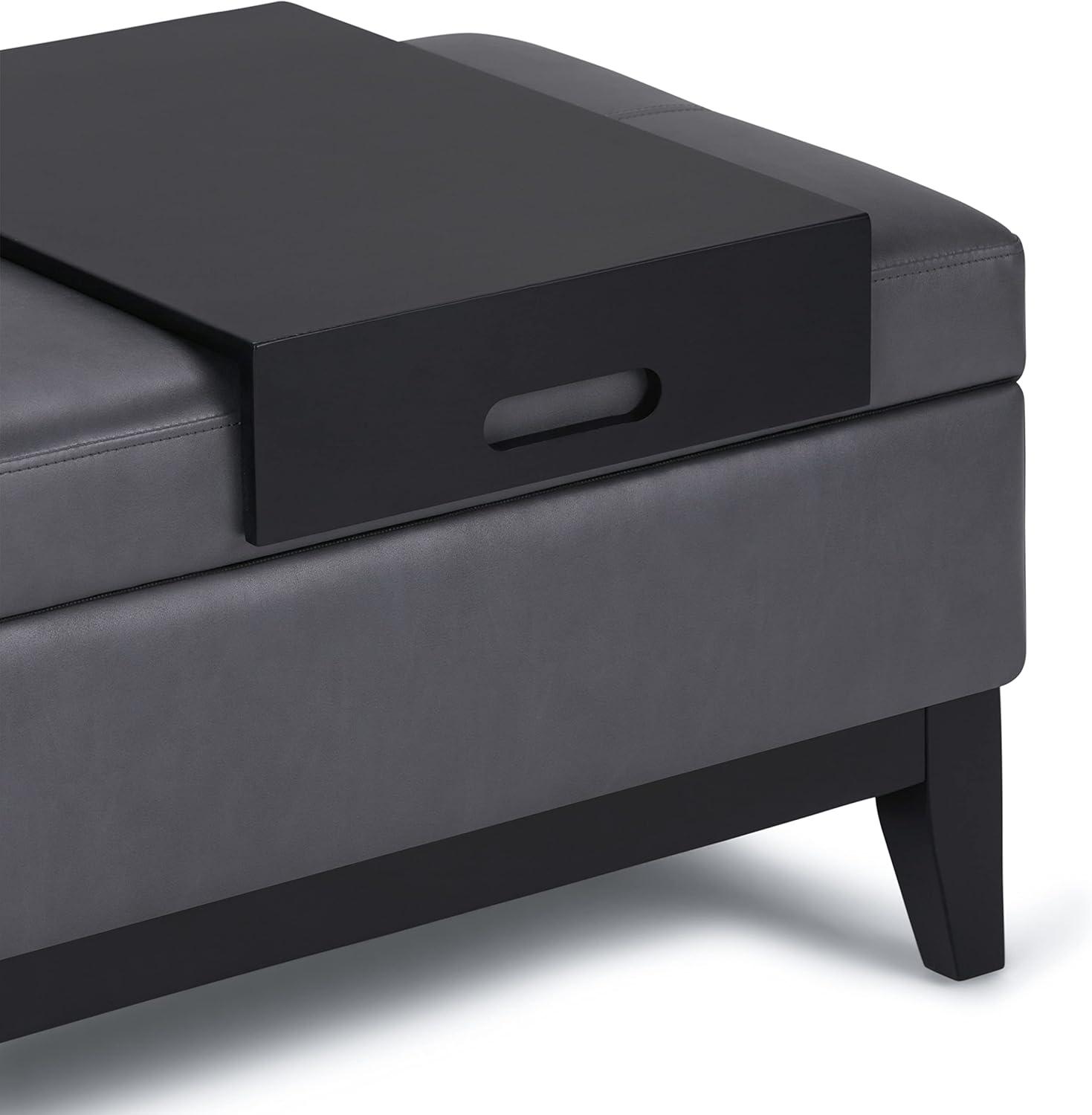 Oregon Faux Leather Ottoman