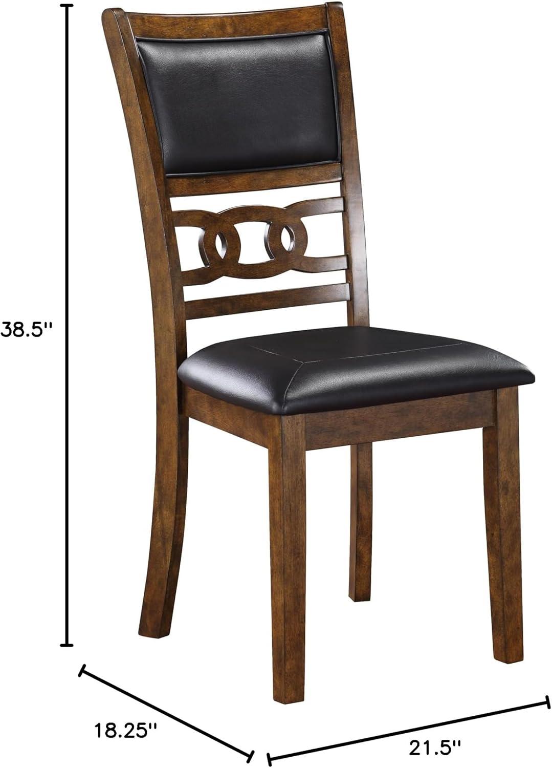 New Classic Furniture, Gia Cherry Wood Dining Chair with Fabric Seat (Set of 4)