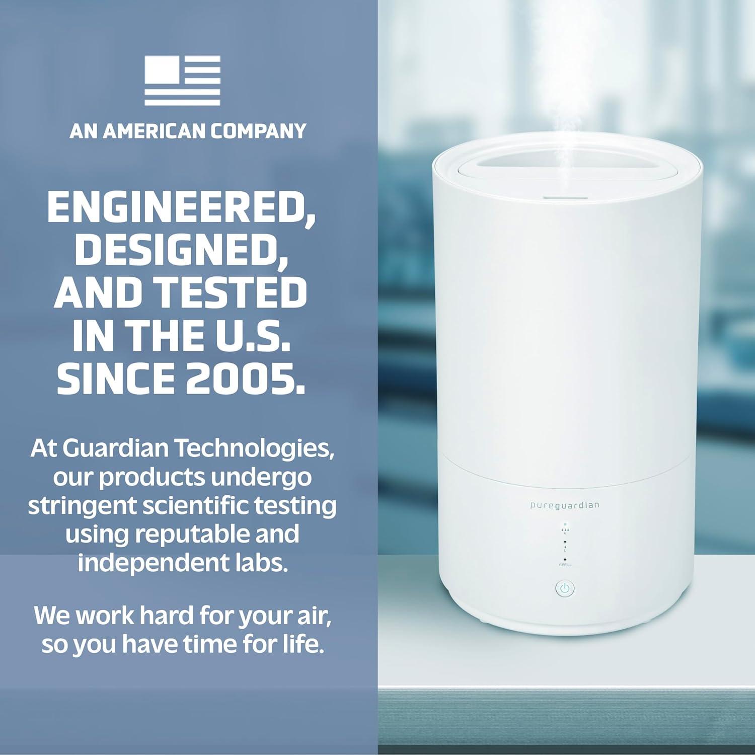 Pure Guardian 30-Hour 0.80 Gal. Cool Mist Ultrasonic Humidifier with Aroma Tray, 330 Sq. ft. H950AR