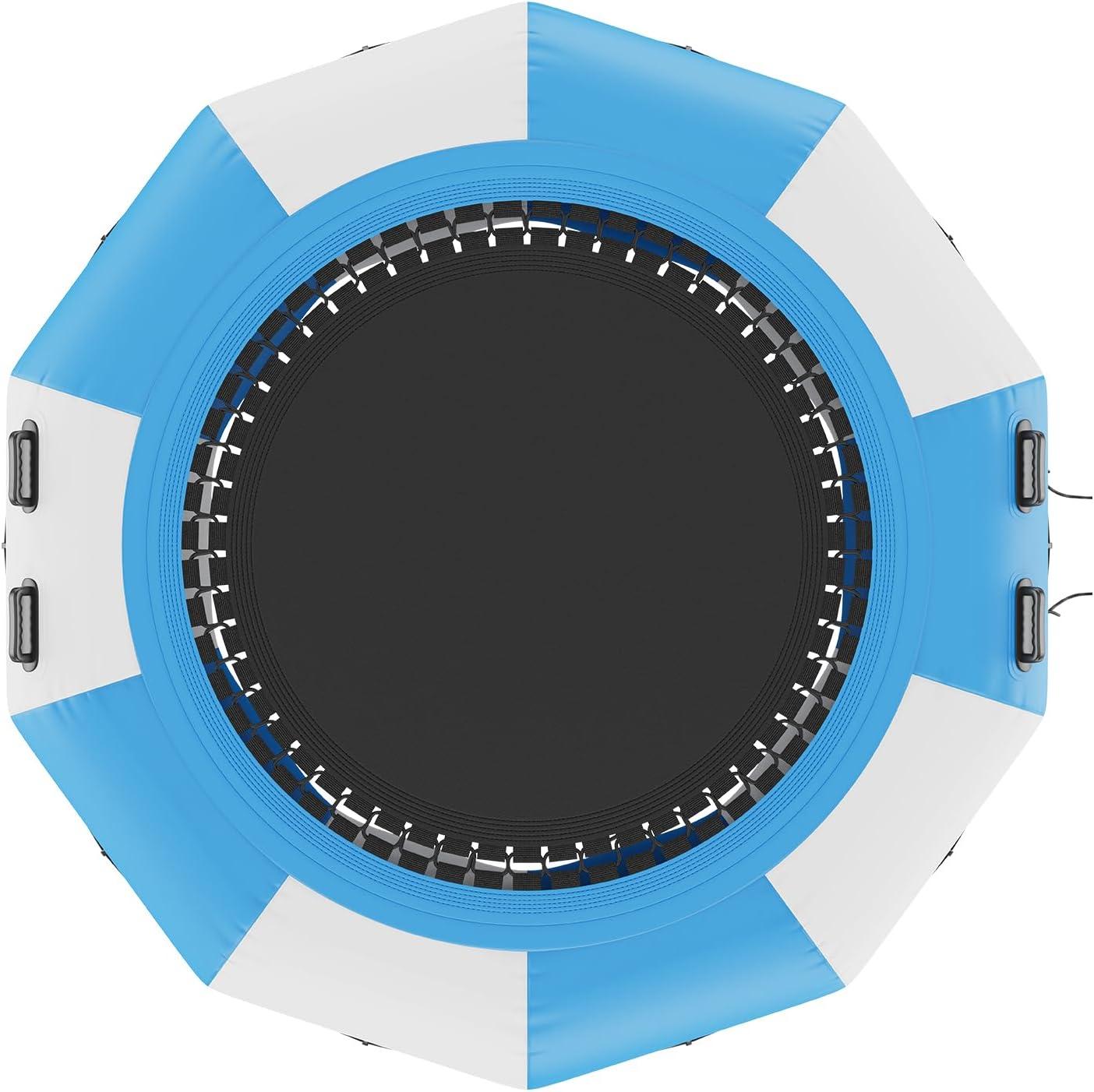 VEVOR Inflatable Water Bouncer, 10ft Recreational Water Trampoline, Kids Adults Floating Rebounder for Pool, Lake, Water Sports