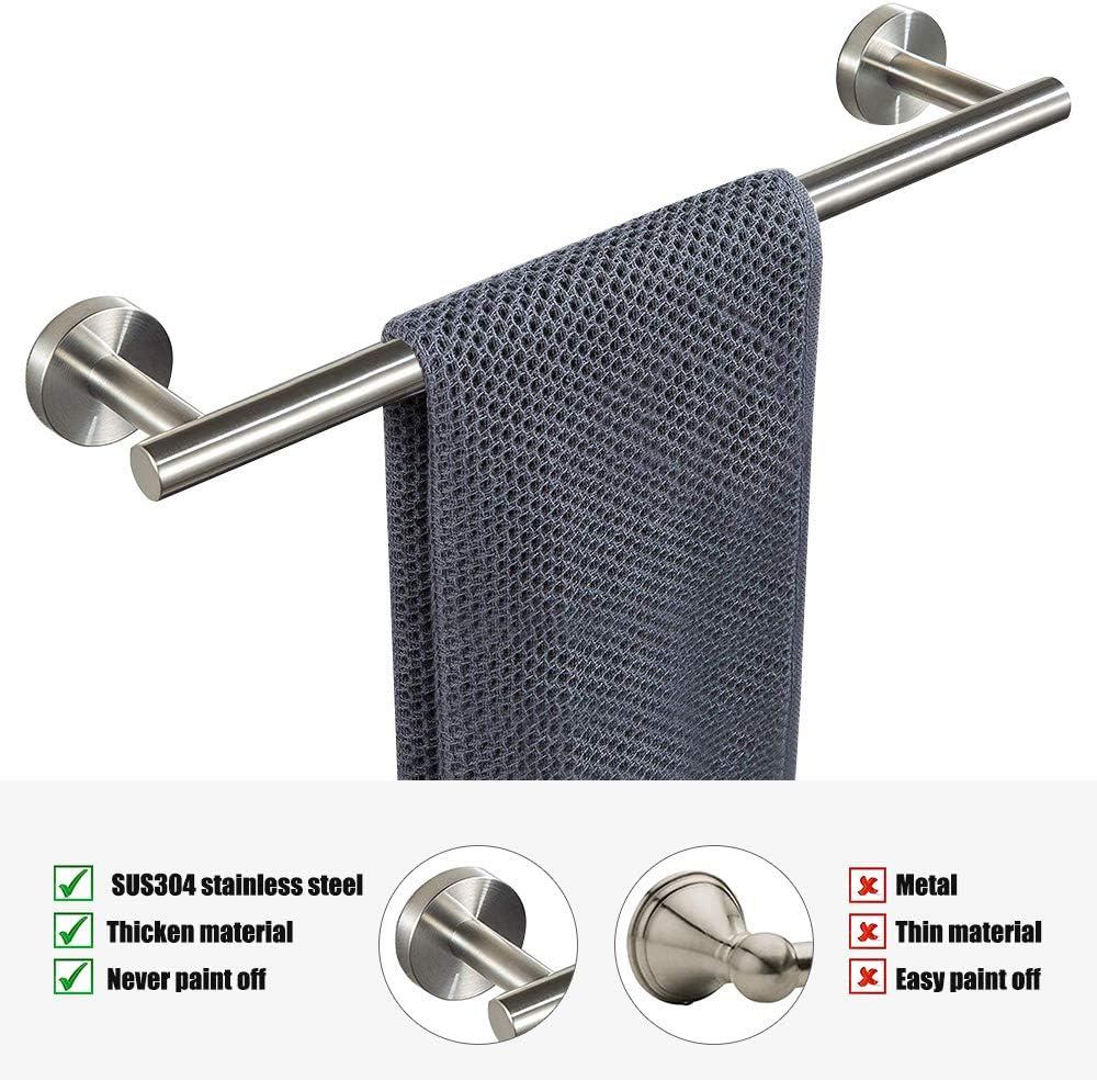 Brushed Nickel 16'' Stainless Steel Wall Mounted Towel Bar