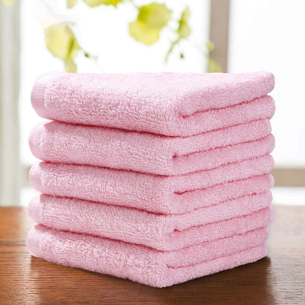 Fymlhomi Bamboo Washcloths Towel Set 10 Pack Baby Wash Cloth for Bathroom-Hotel-Spa-Kitchen Multi-Purpose Fingertip Towels and Face Cloths 10'' x 10''